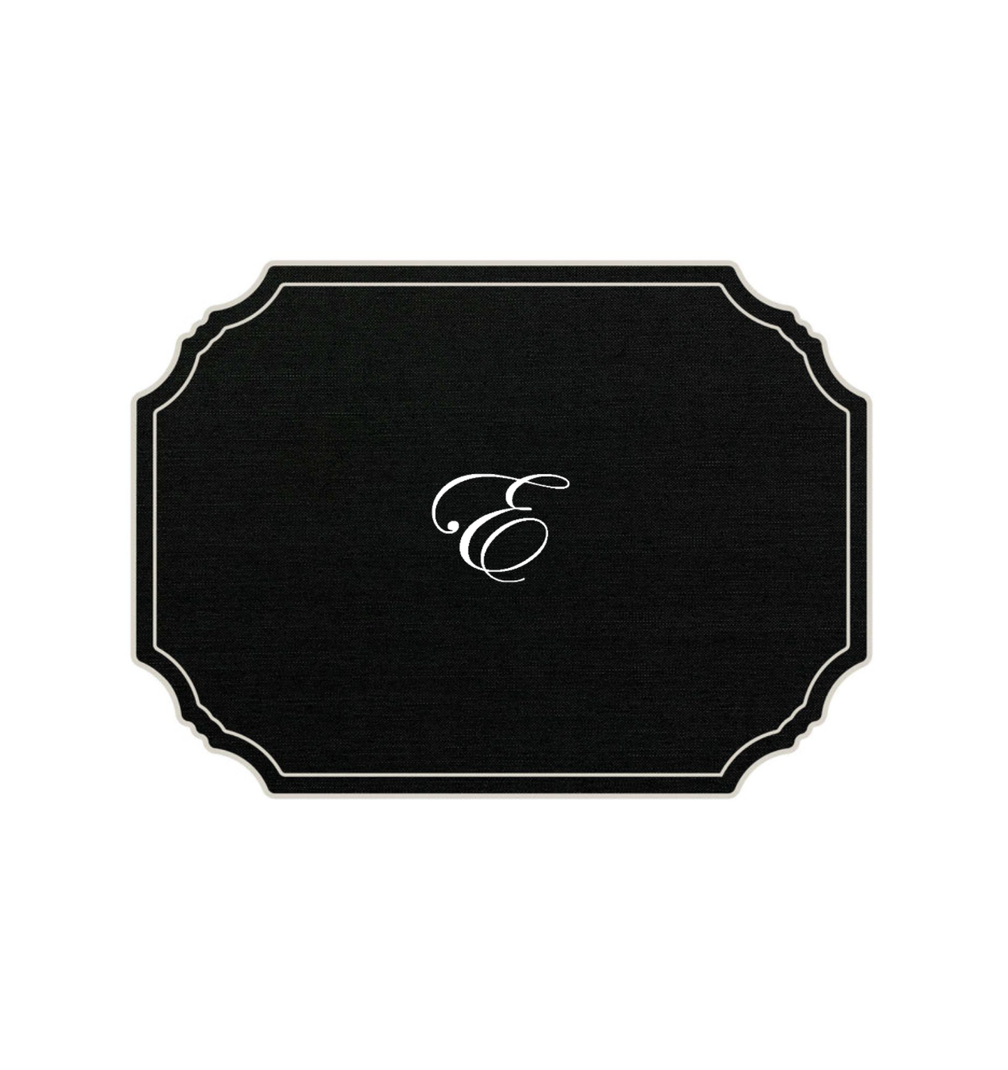BLACK PLACEMAT - CLASSIC ALPHABET