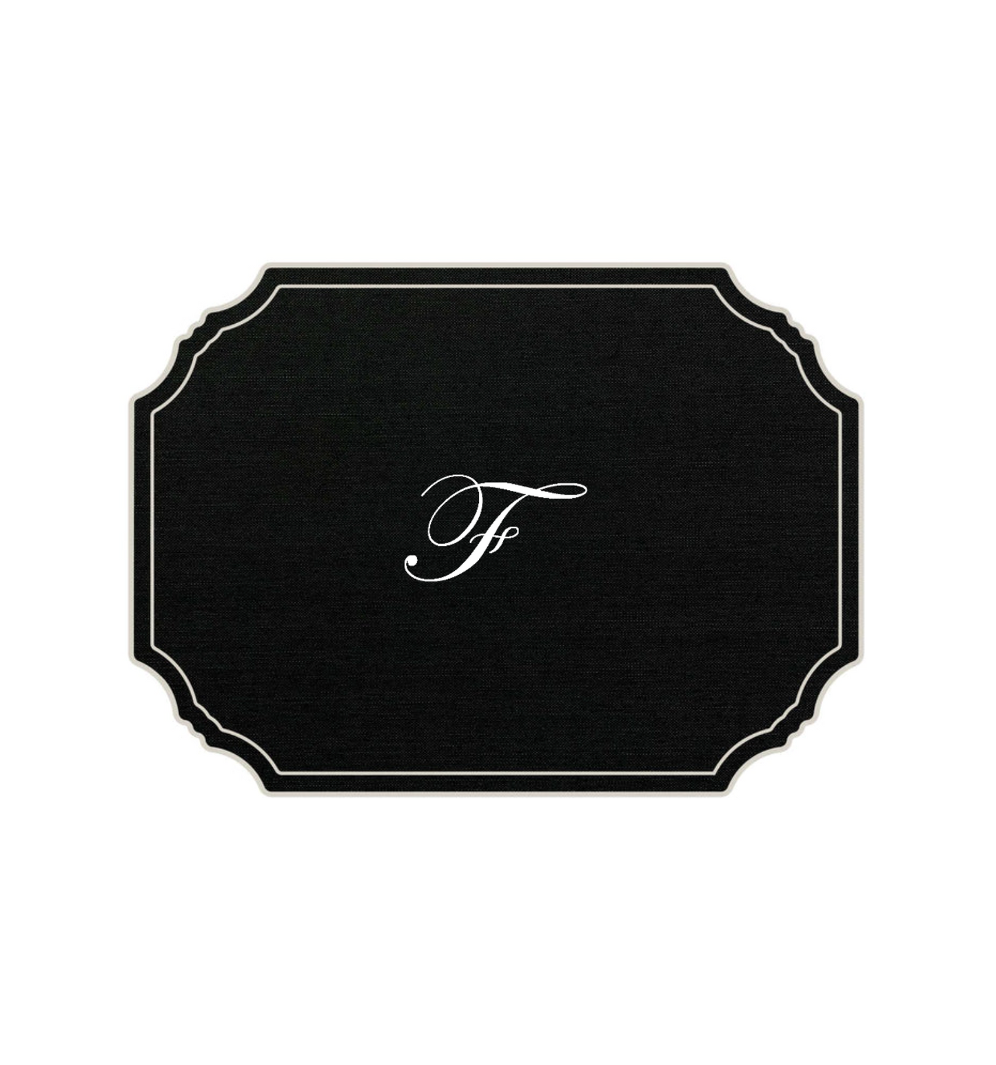 BLACK PLACEMAT - CLASSIC ALPHABET