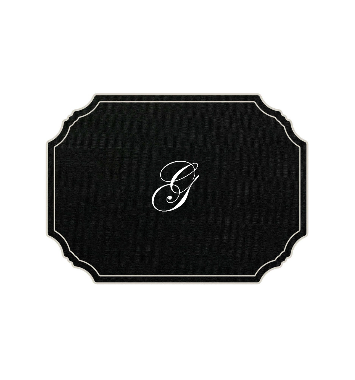 BLACK PLACEMAT - CLASSIC ALPHABET