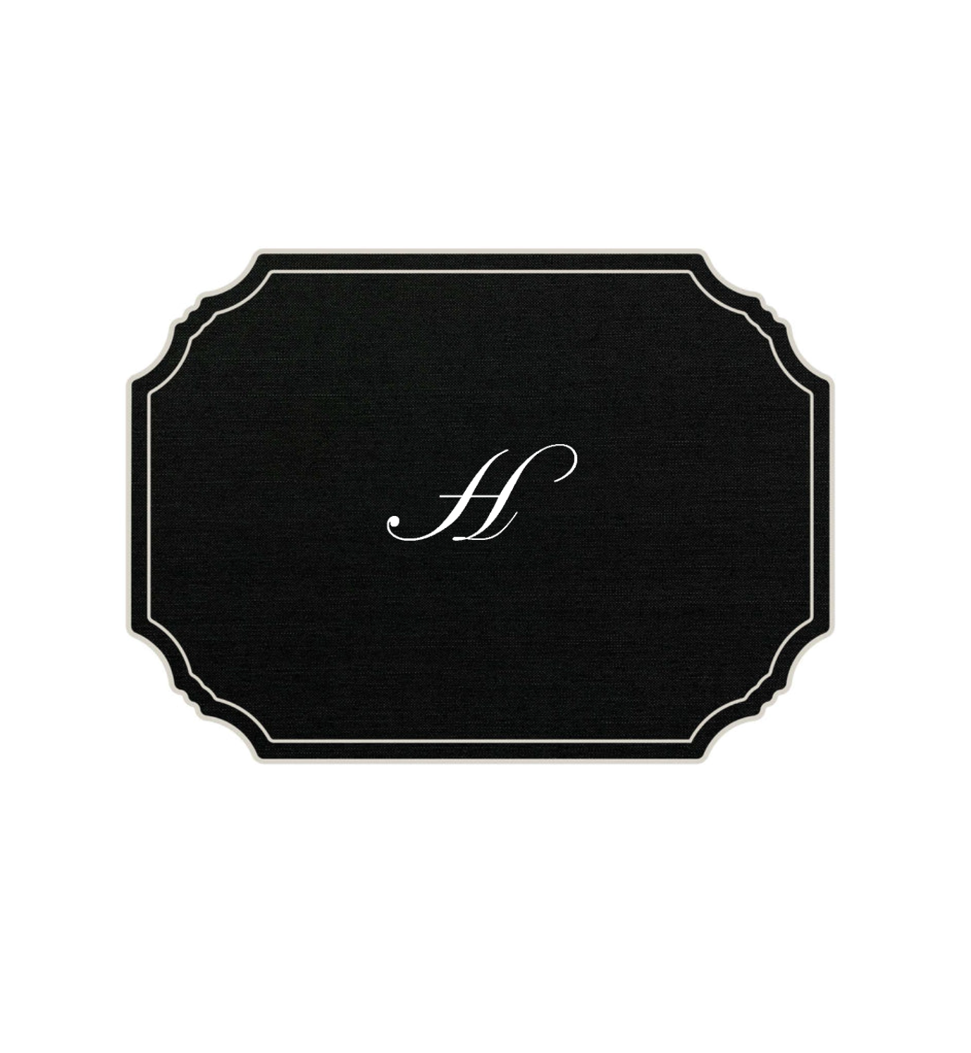 BLACK PLACEMAT - CLASSIC ALPHABET