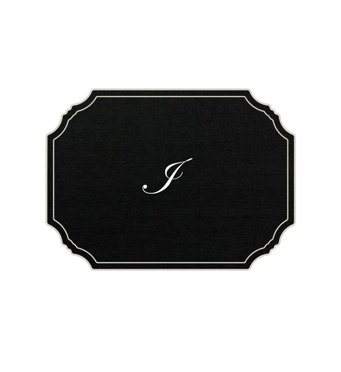 BLACK PLACEMAT - CLASSIC ALPHABET