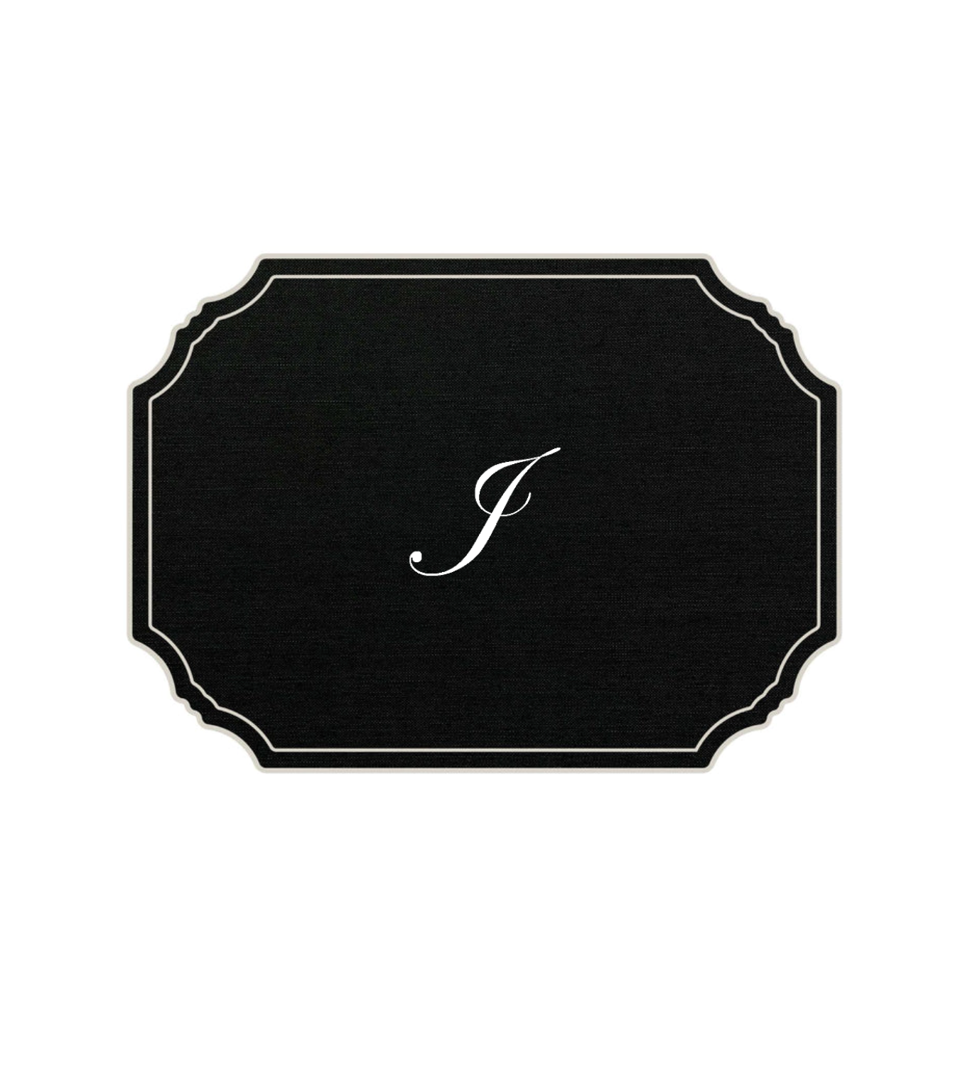 BLACK PLACEMAT - CLASSIC ALPHABET