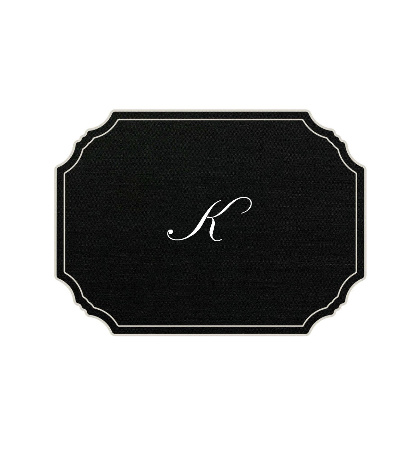 BLACK PLACEMAT - CLASSIC ALPHABET