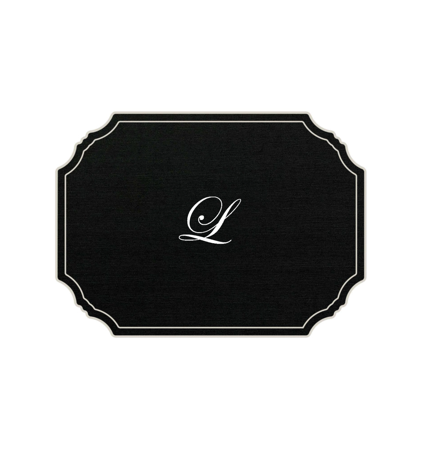 BLACK PLACEMAT - CLASSIC ALPHABET