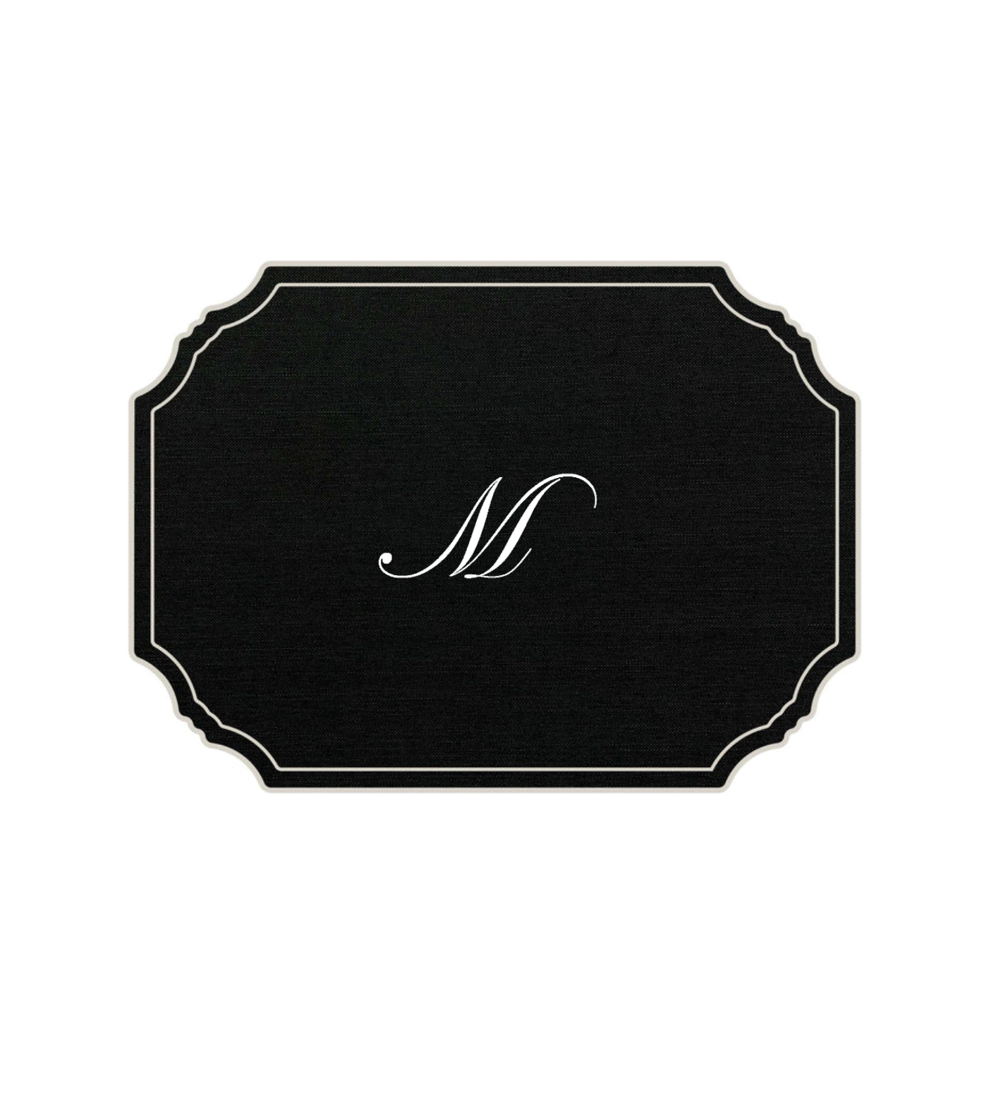 BLACK PLACEMAT - CLASSIC ALPHABET