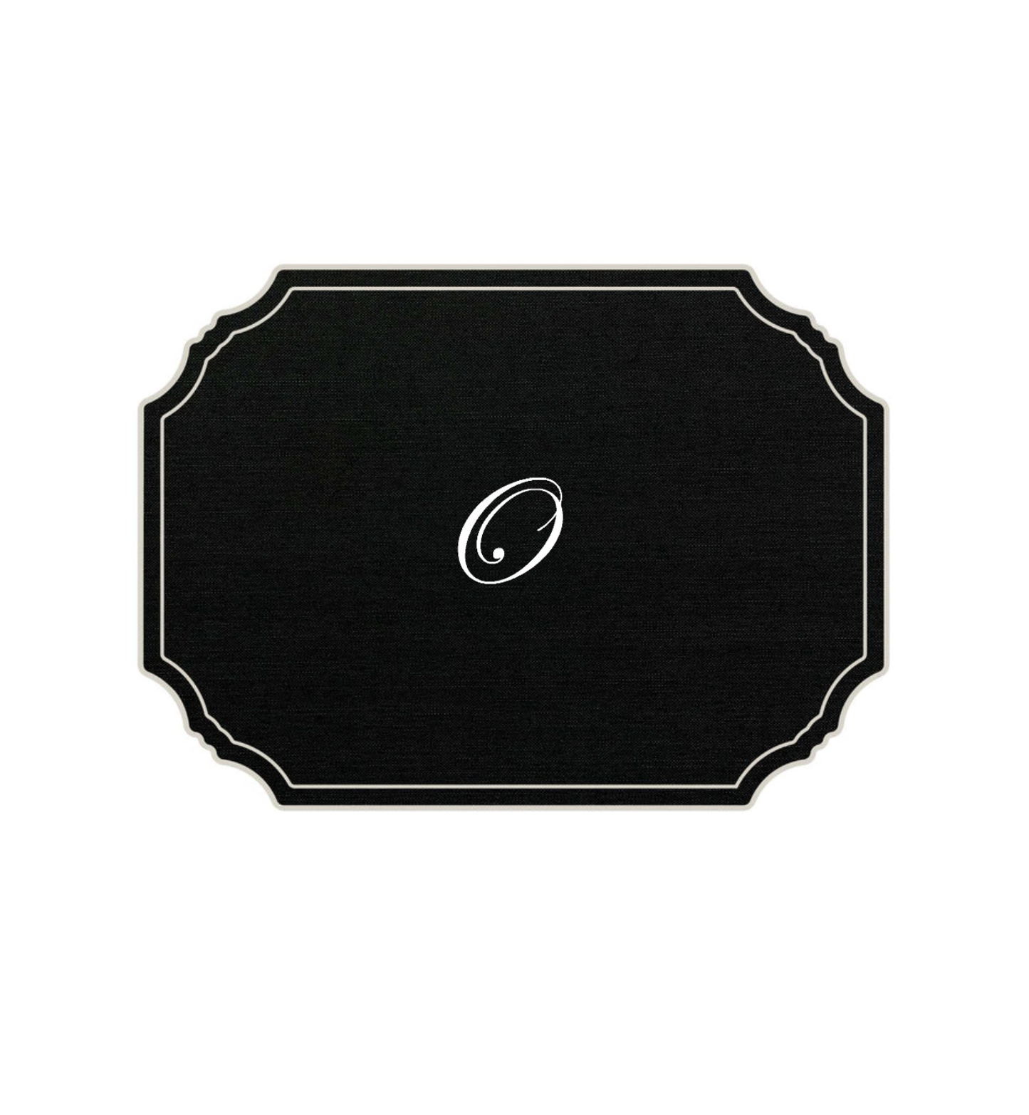BLACK PLACEMAT - CLASSIC ALPHABET