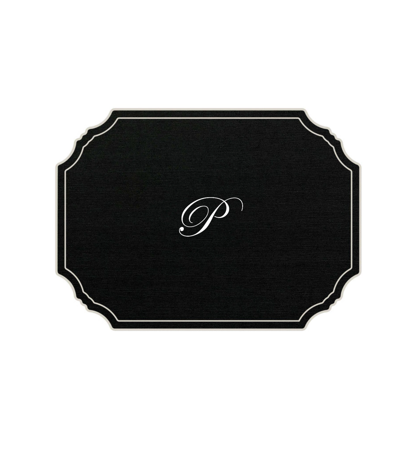 BLACK PLACEMAT - CLASSIC ALPHABET