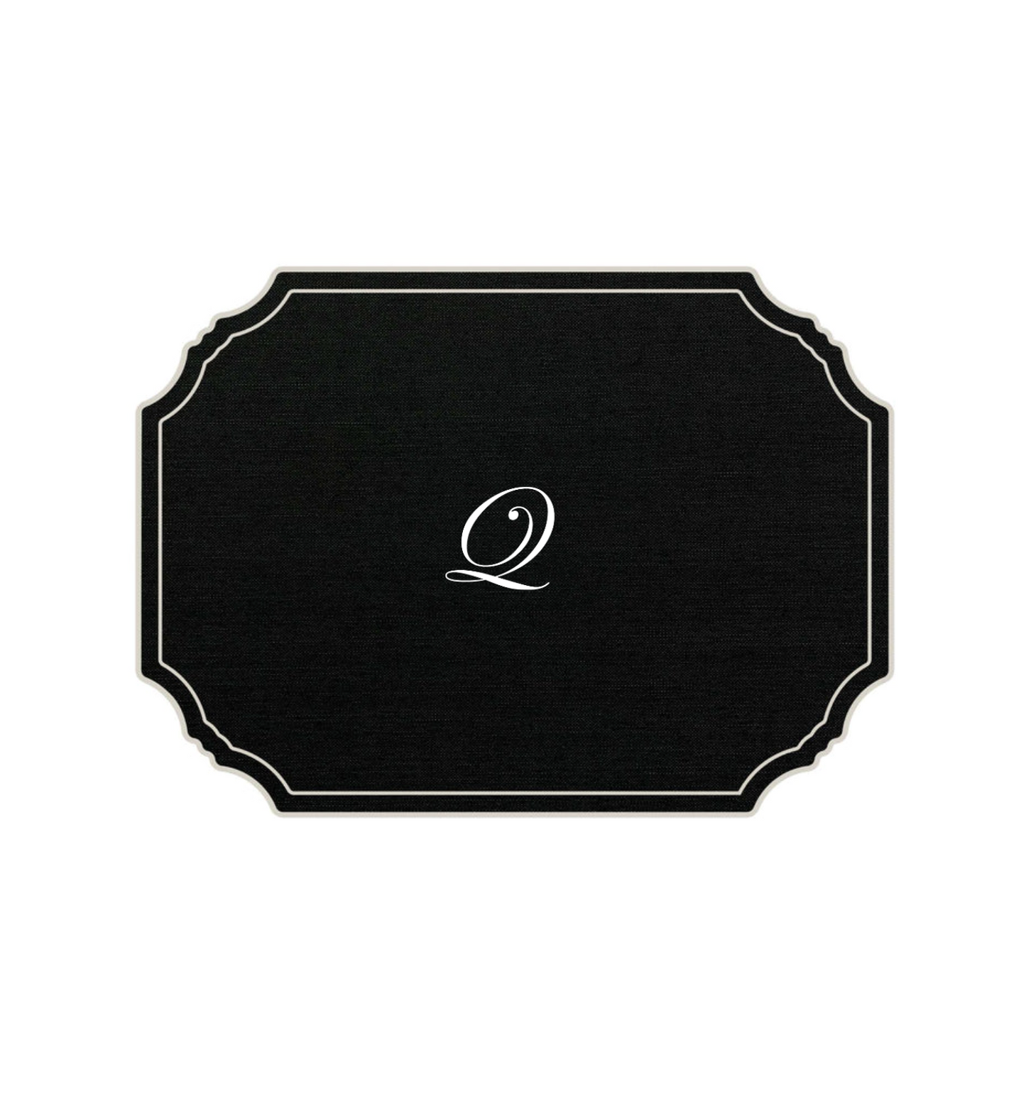 BLACK PLACEMAT - CLASSIC ALPHABET