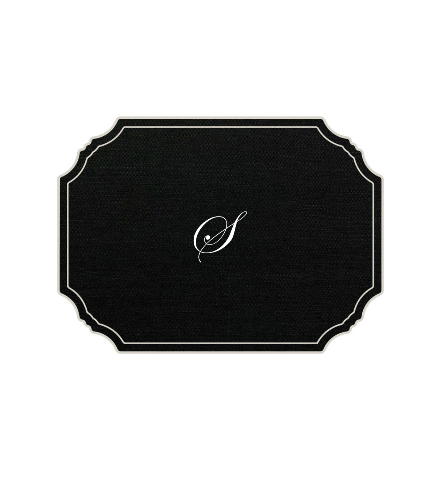 BLACK PLACEMAT - CLASSIC ALPHABET