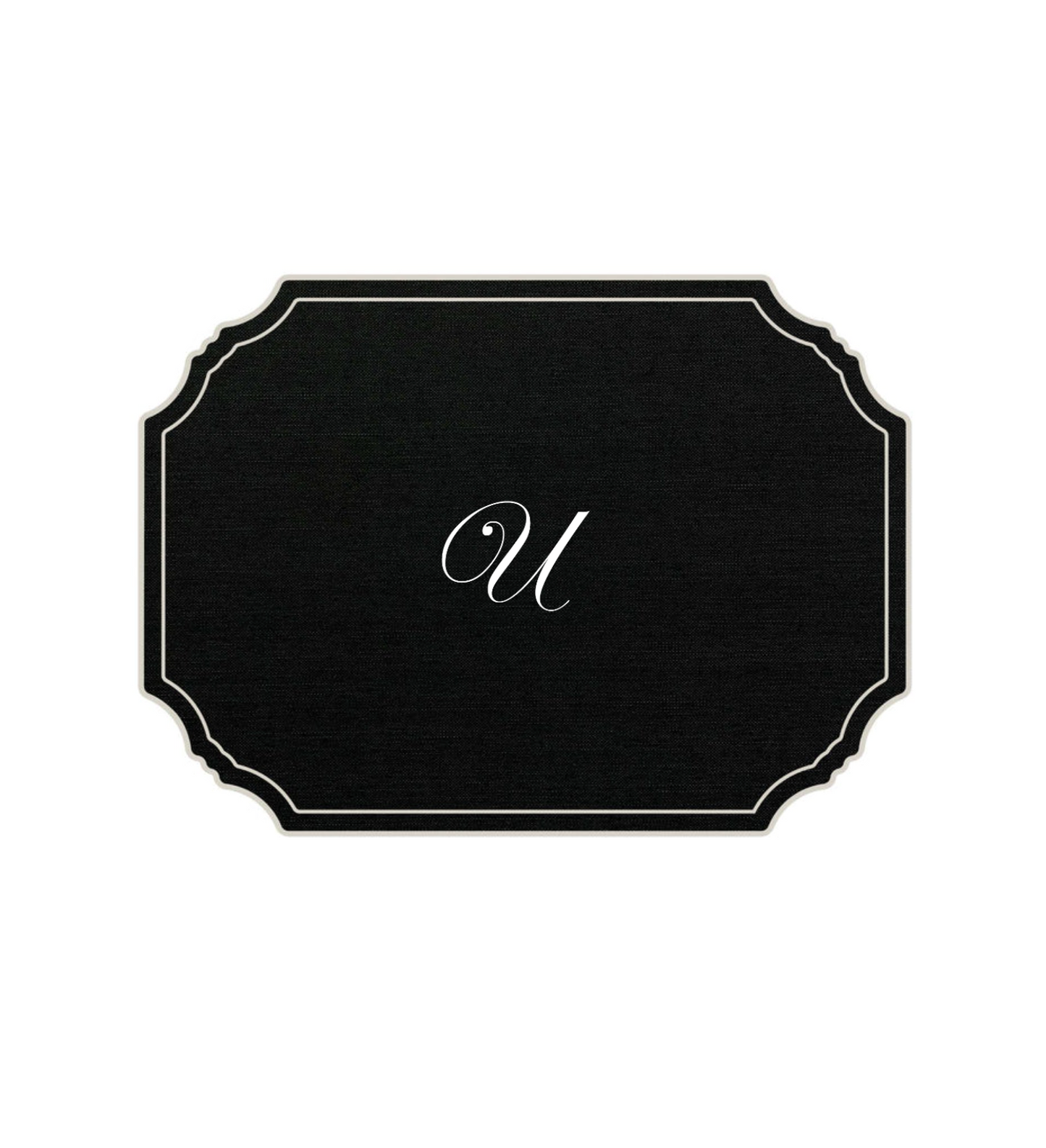 BLACK PLACEMAT - CLASSIC ALPHABET