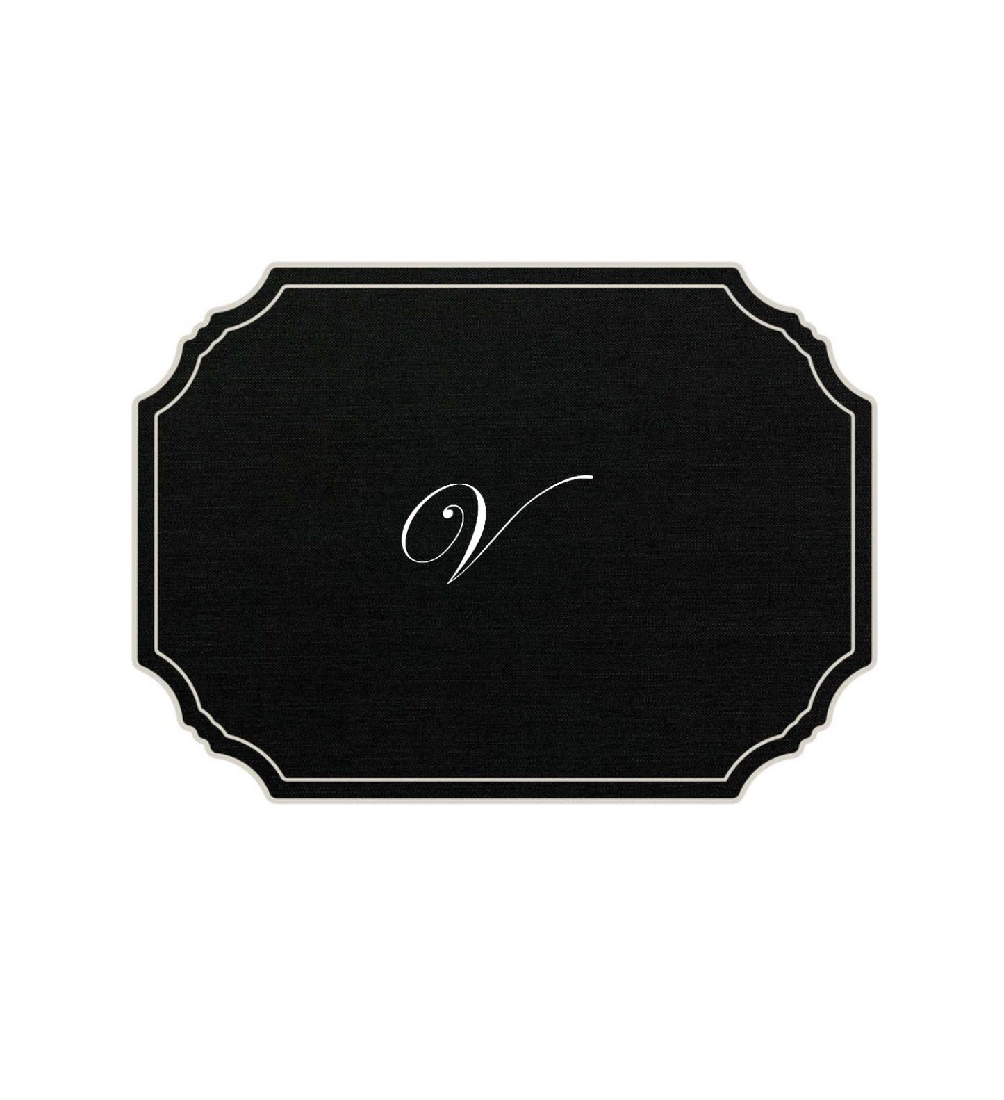 BLACK PLACEMAT - CLASSIC ALPHABET