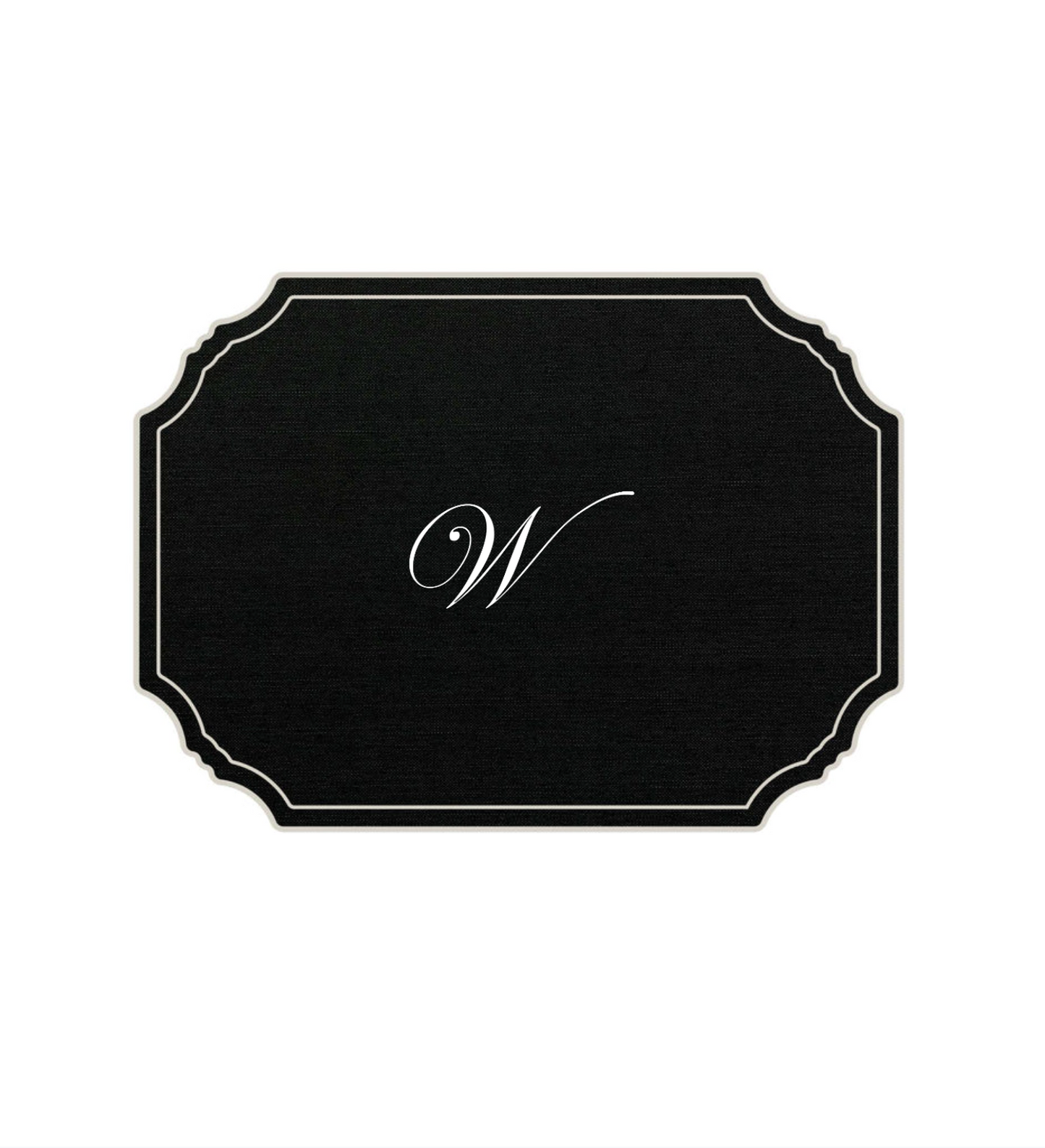 BLACK PLACEMAT - CLASSIC ALPHABET