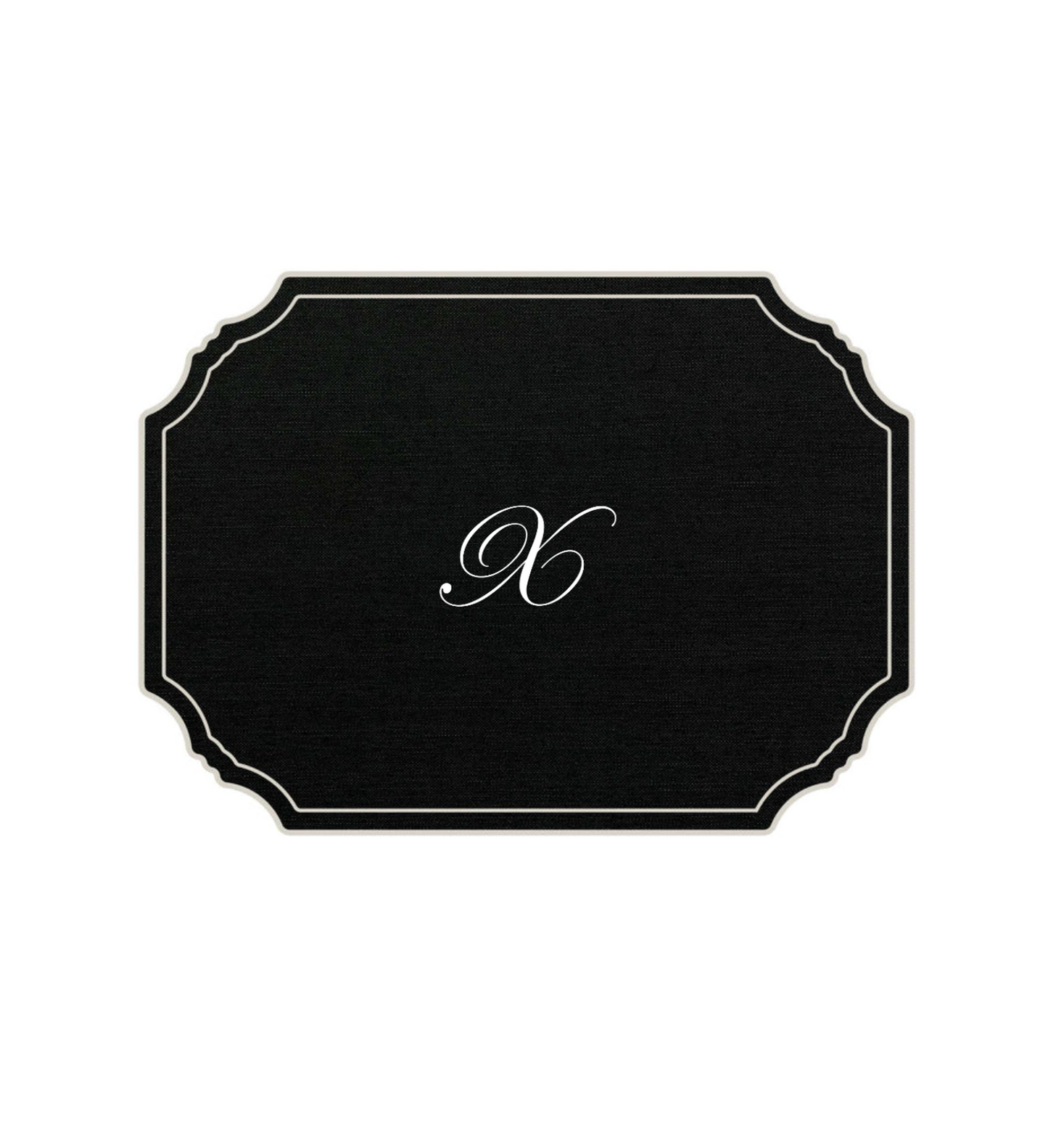 BLACK PLACEMAT - CLASSIC ALPHABET