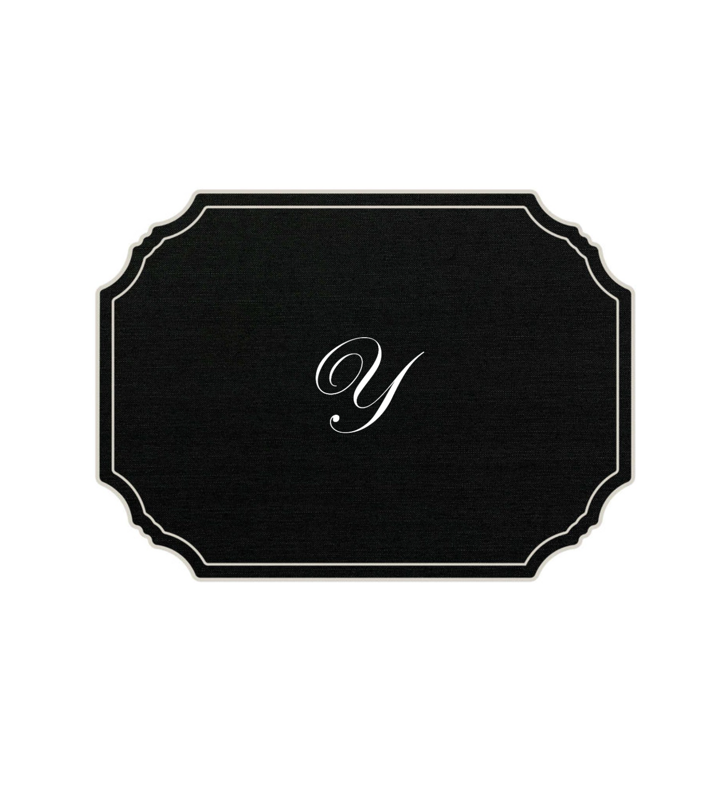 BLACK PLACEMAT - CLASSIC ALPHABET