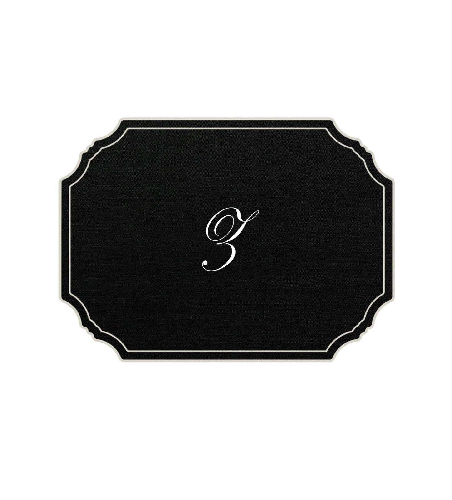 BLACK PLACEMAT - CLASSIC ALPHABET