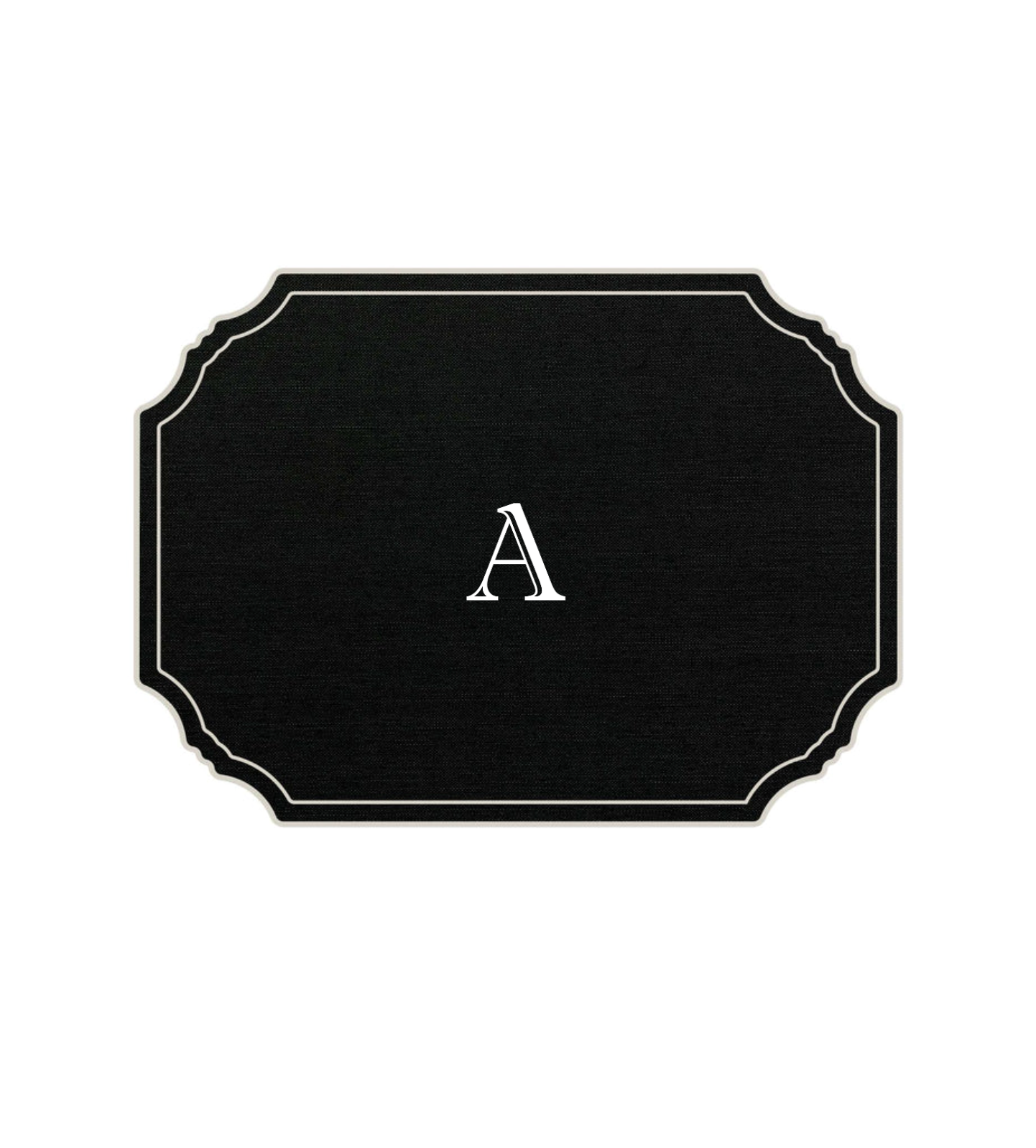BLACK PLACEMAT - MODERN ALPHABET