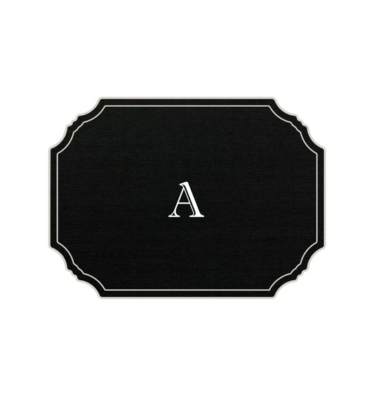 BLACK PLACEMAT - MODERN ALPHABET