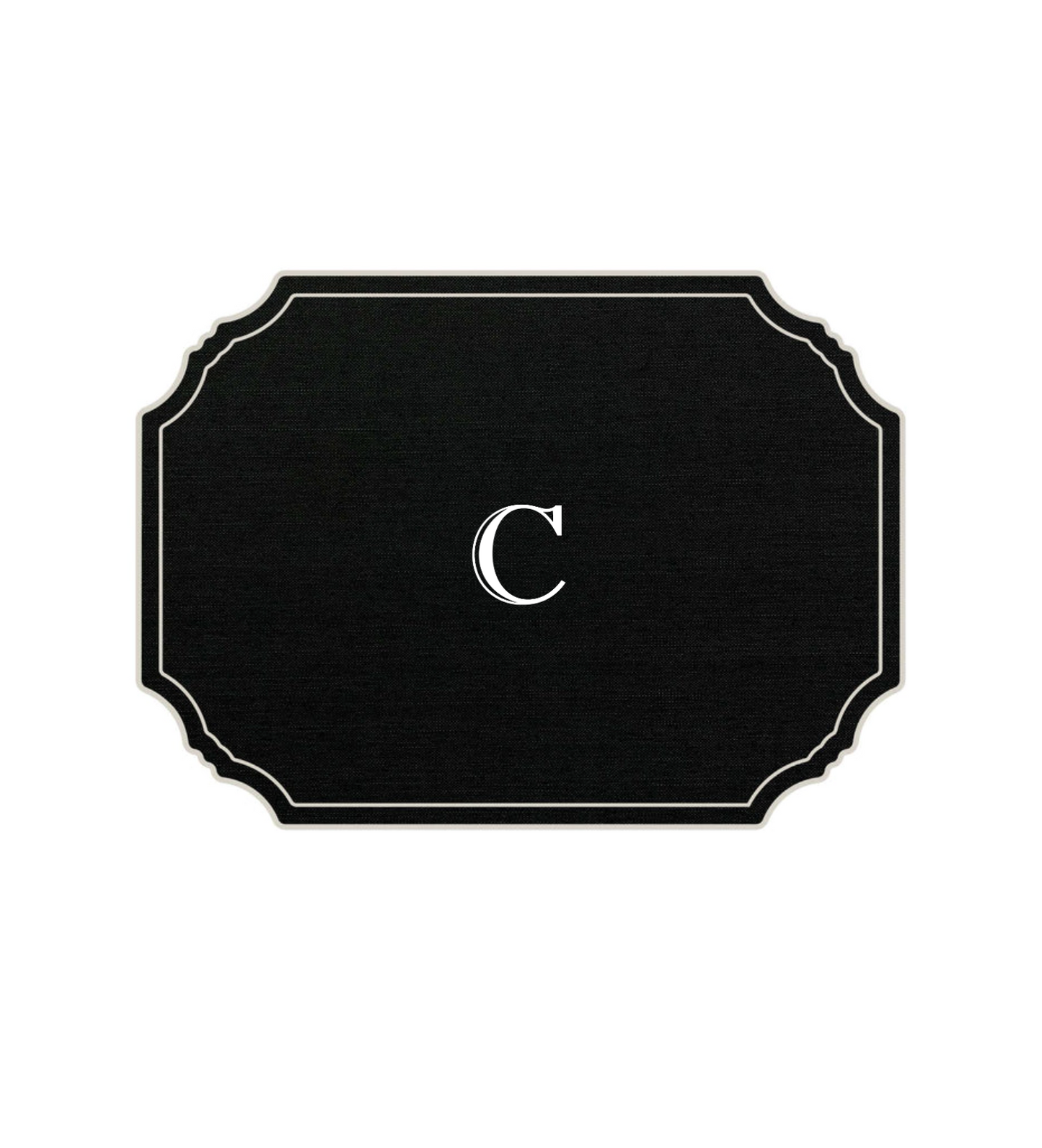 BLACK PLACEMAT - MODERN ALPHABET