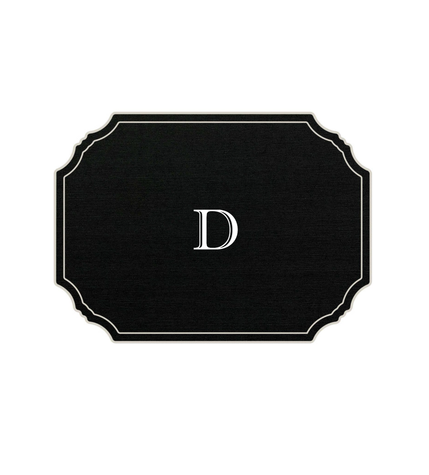BLACK PLACEMAT - MODERN ALPHABET
