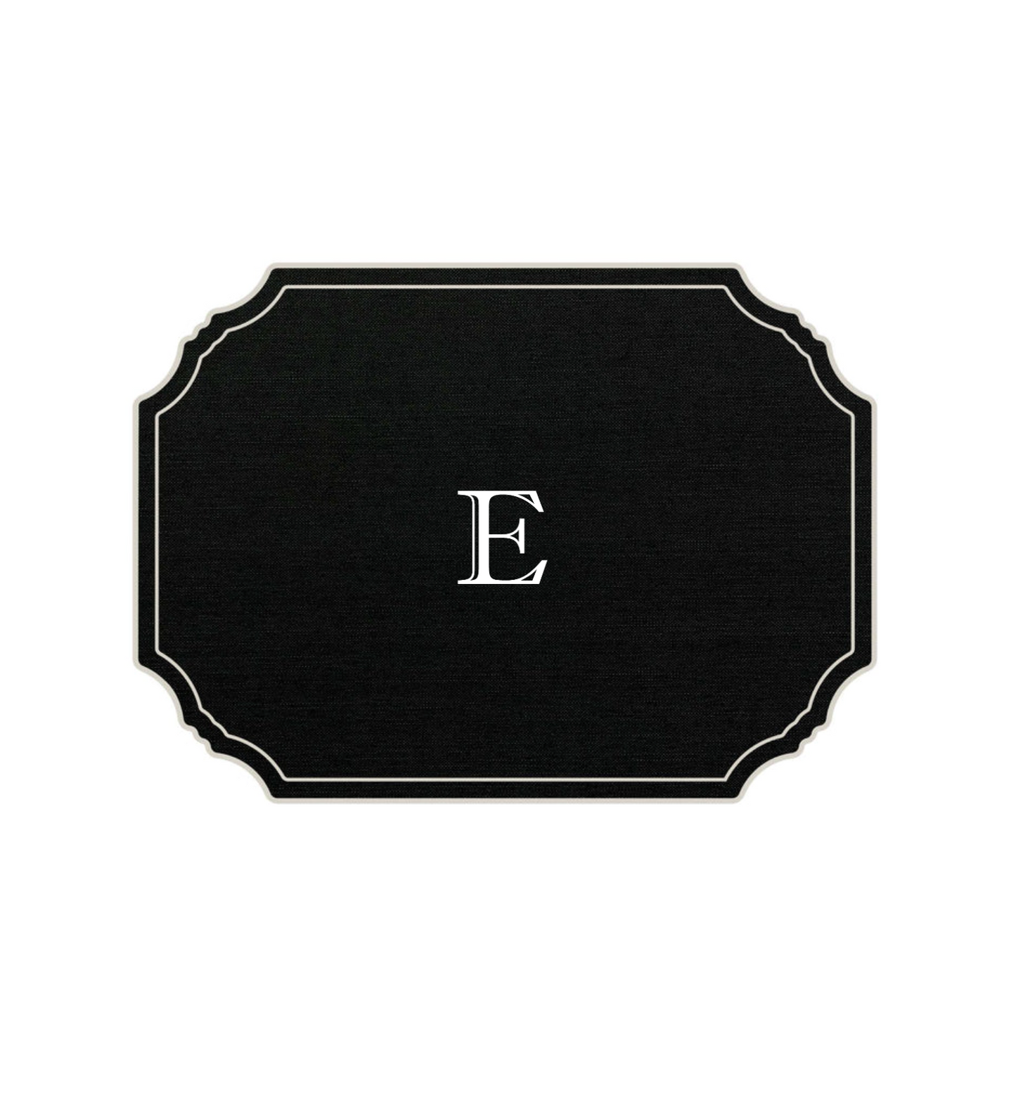 BLACK PLACEMAT - MODERN ALPHABET