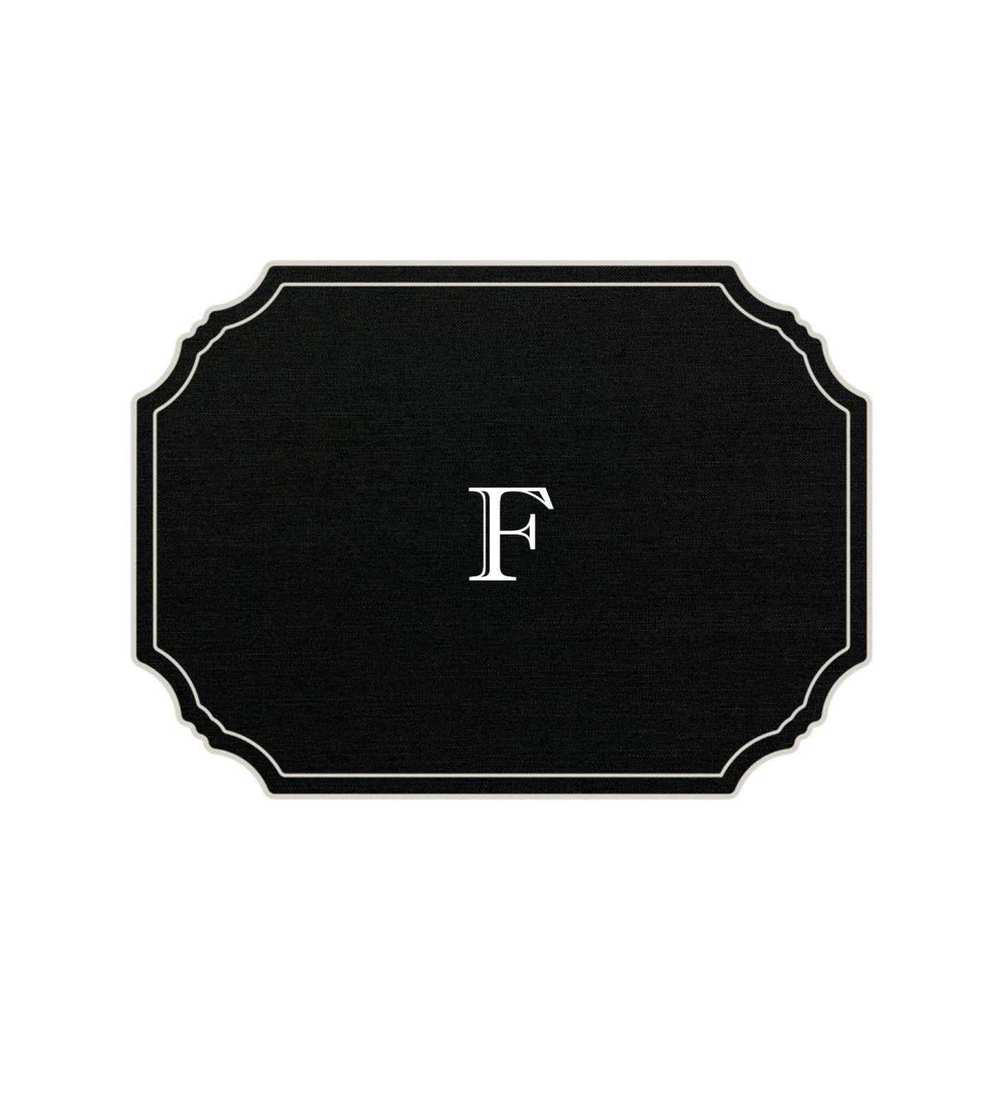 BLACK PLACEMAT - MODERN ALPHABET