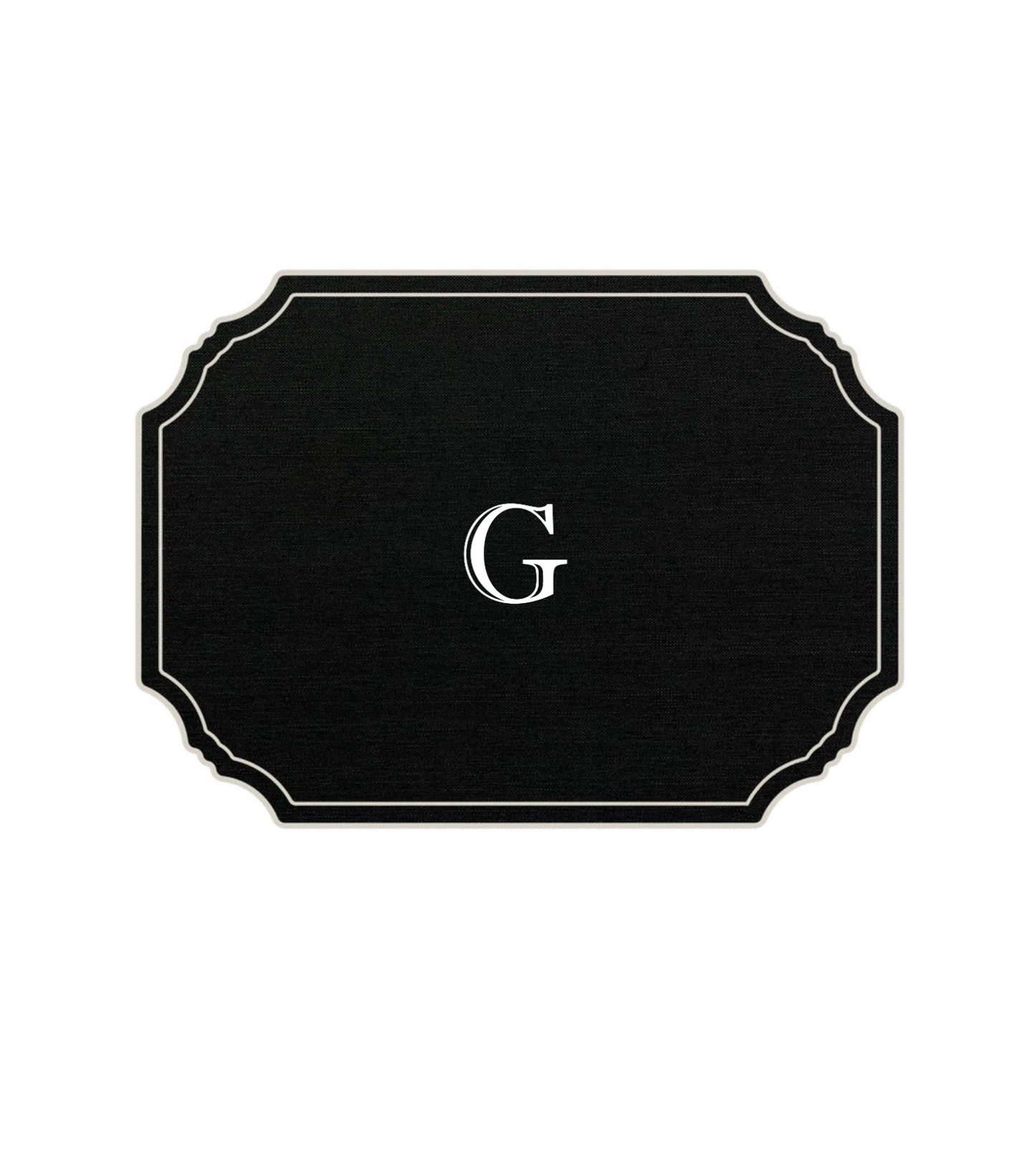 BLACK PLACEMAT - MODERN ALPHABET
