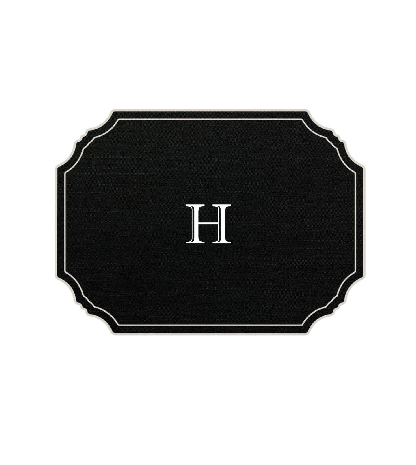 BLACK PLACEMAT - MODERN ALPHABET