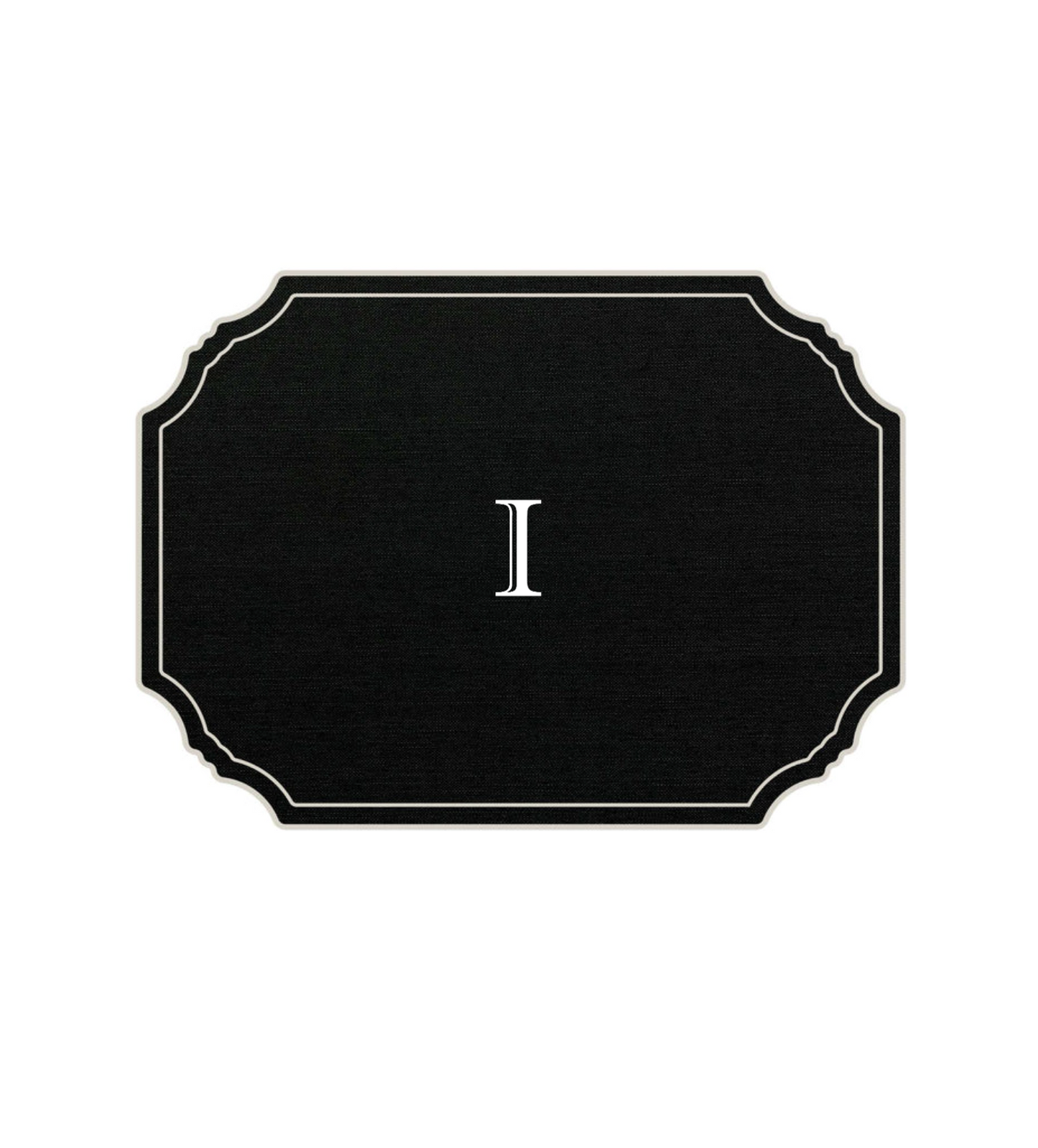 BLACK PLACEMAT - MODERN ALPHABET