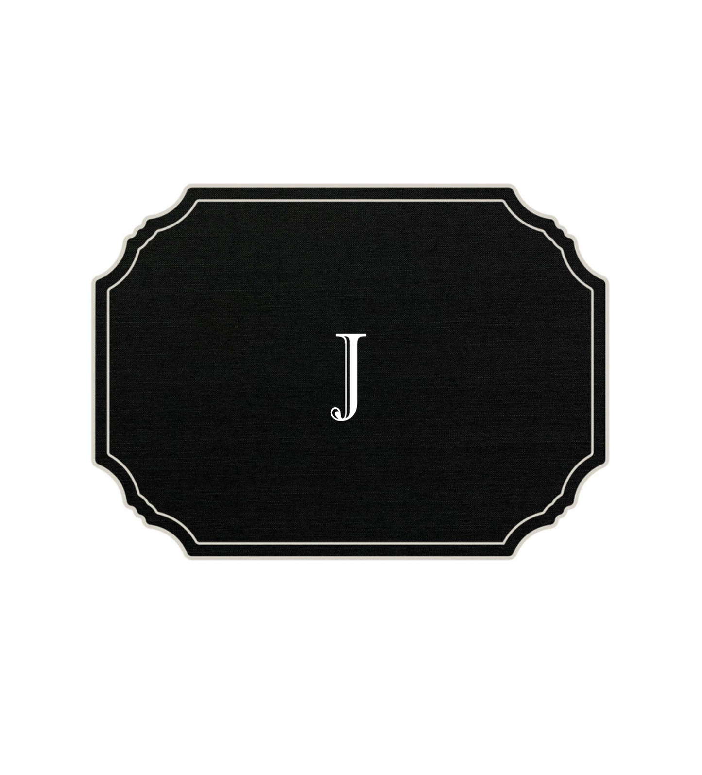 BLACK PLACEMAT - MODERN ALPHABET
