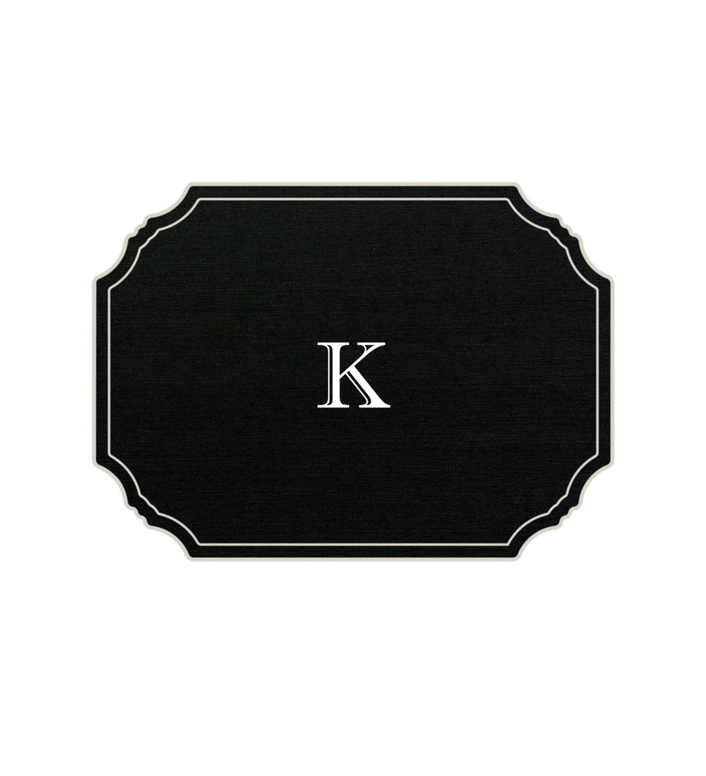 BLACK PLACEMAT - MODERN ALPHABET