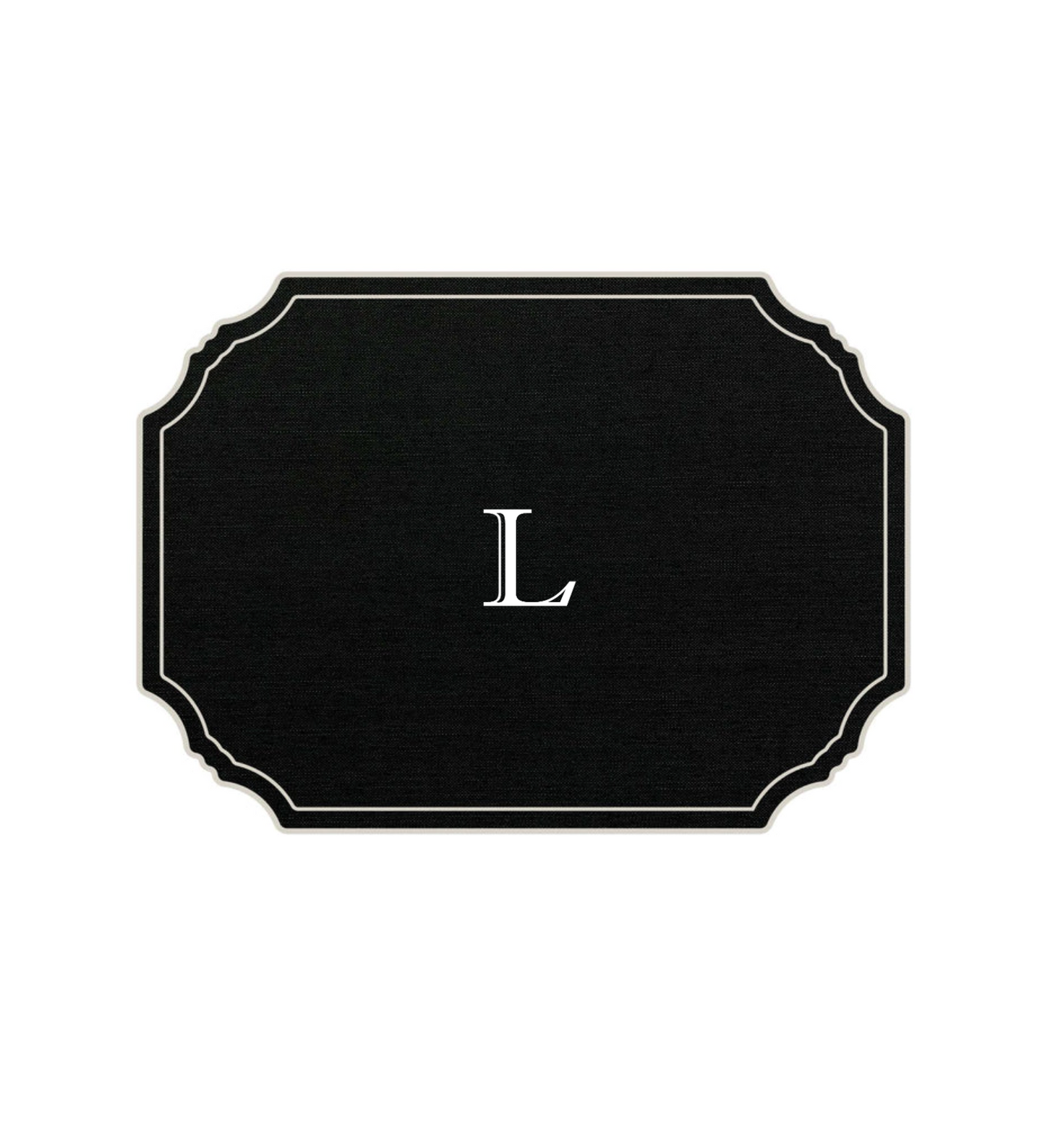 BLACK PLACEMAT - MODERN ALPHABET