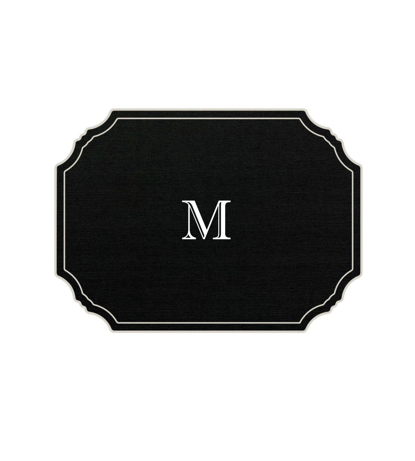 BLACK PLACEMAT - MODERN ALPHABET