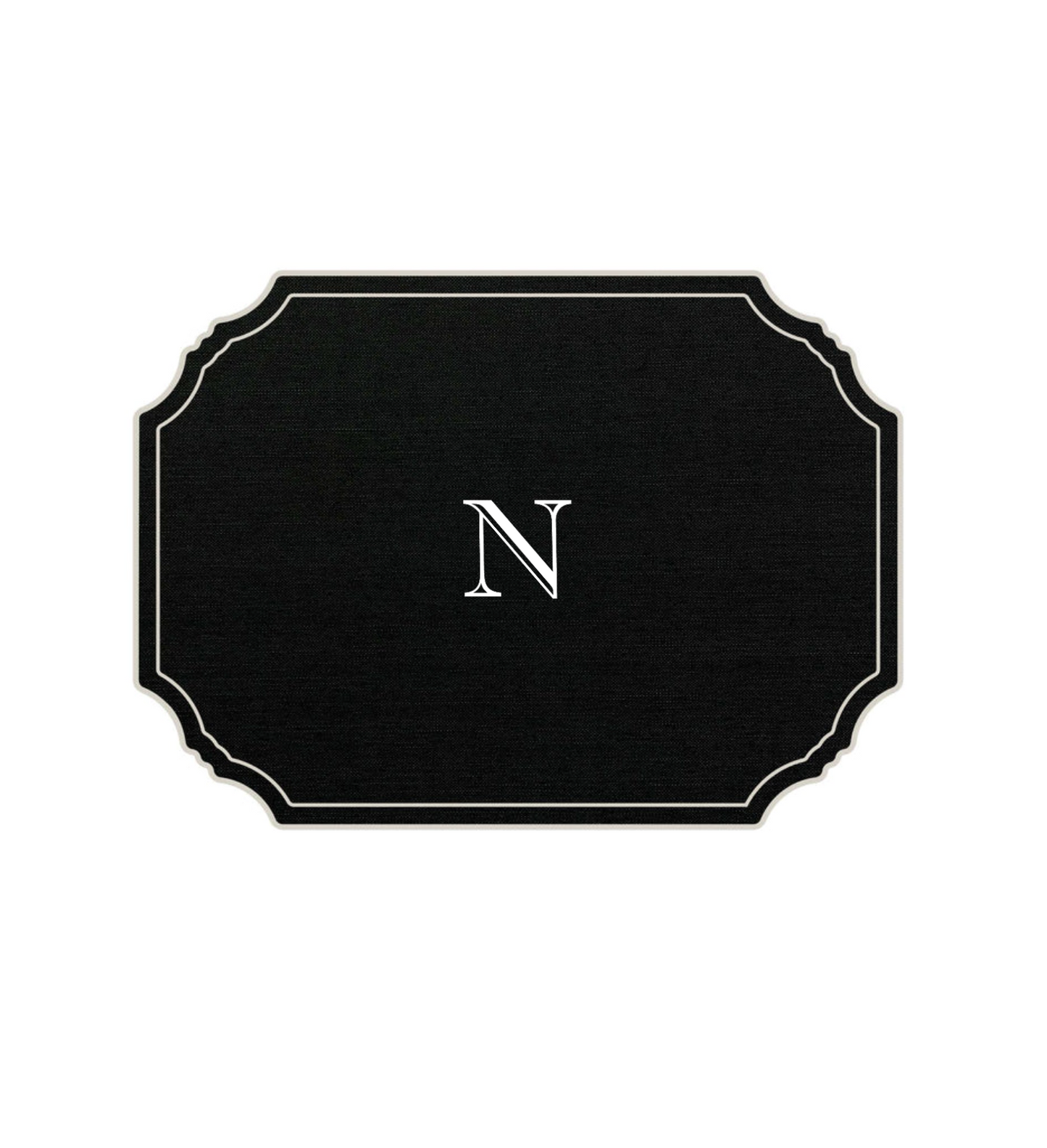 BLACK PLACEMAT - MODERN ALPHABET