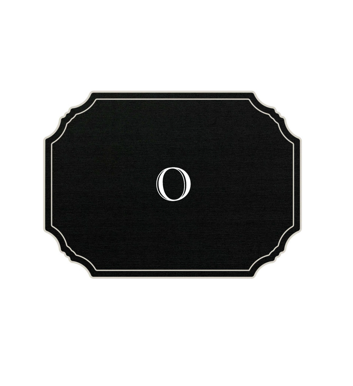 BLACK PLACEMAT - MODERN ALPHABET
