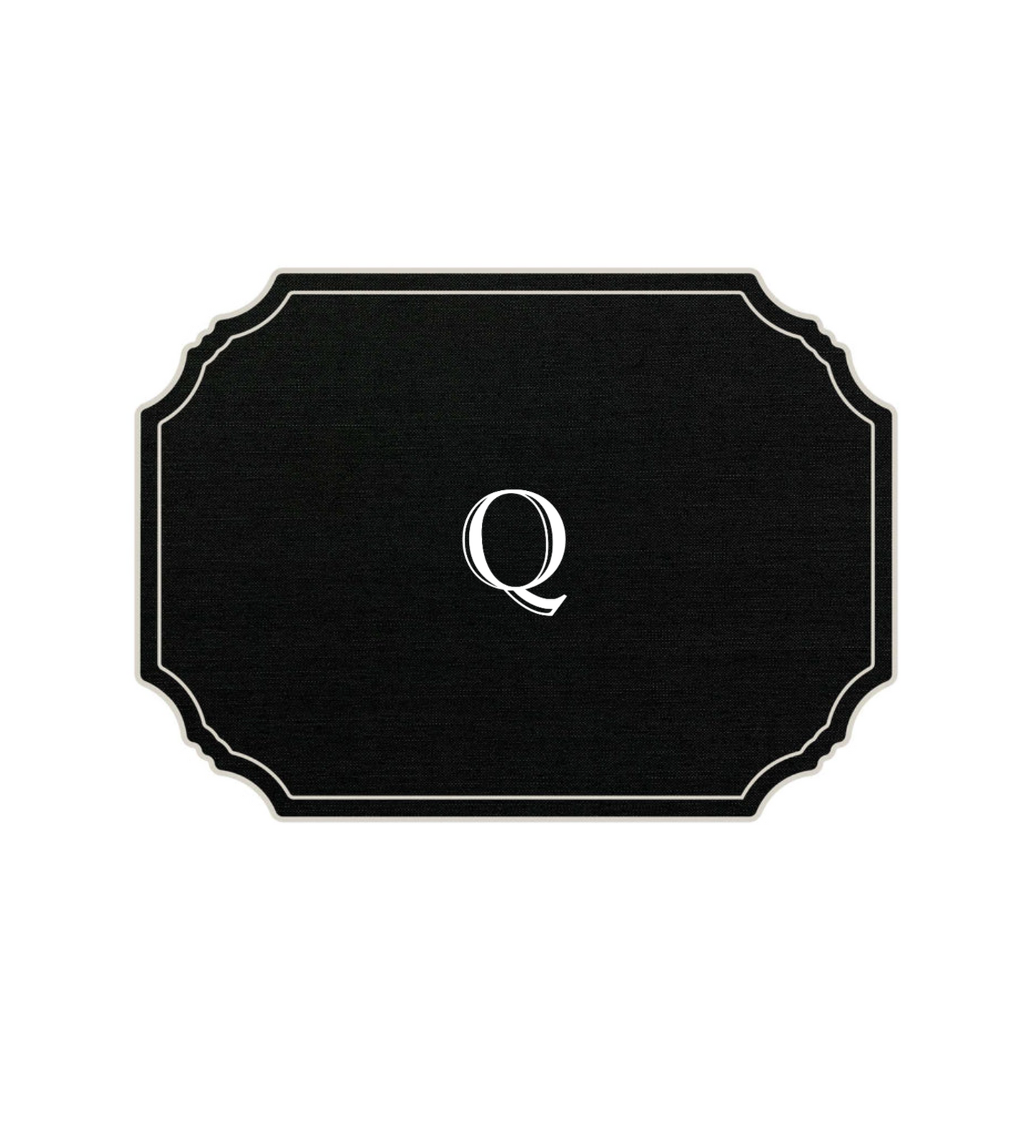 BLACK PLACEMAT - MODERN ALPHABET