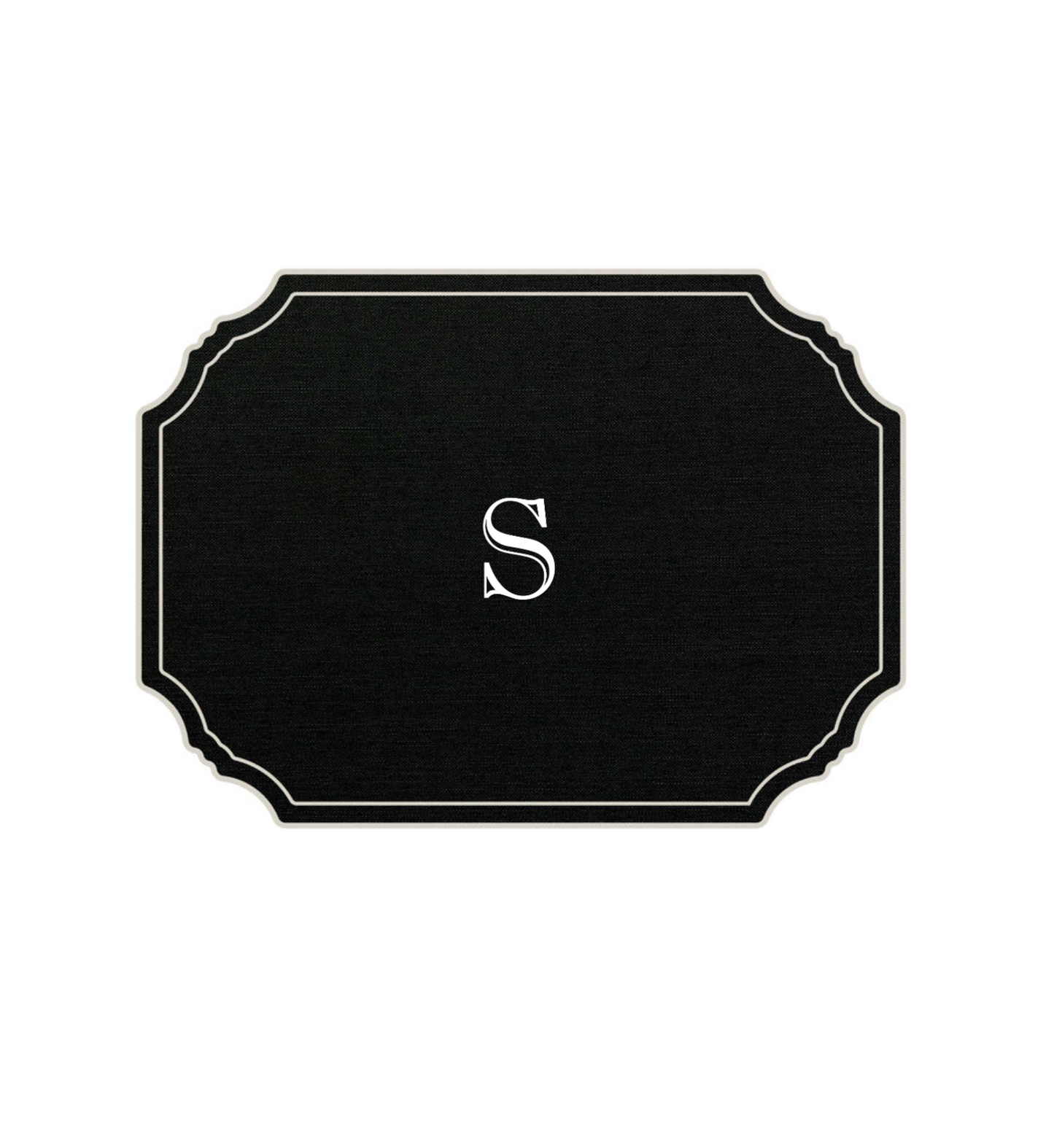 BLACK PLACEMAT - MODERN ALPHABET