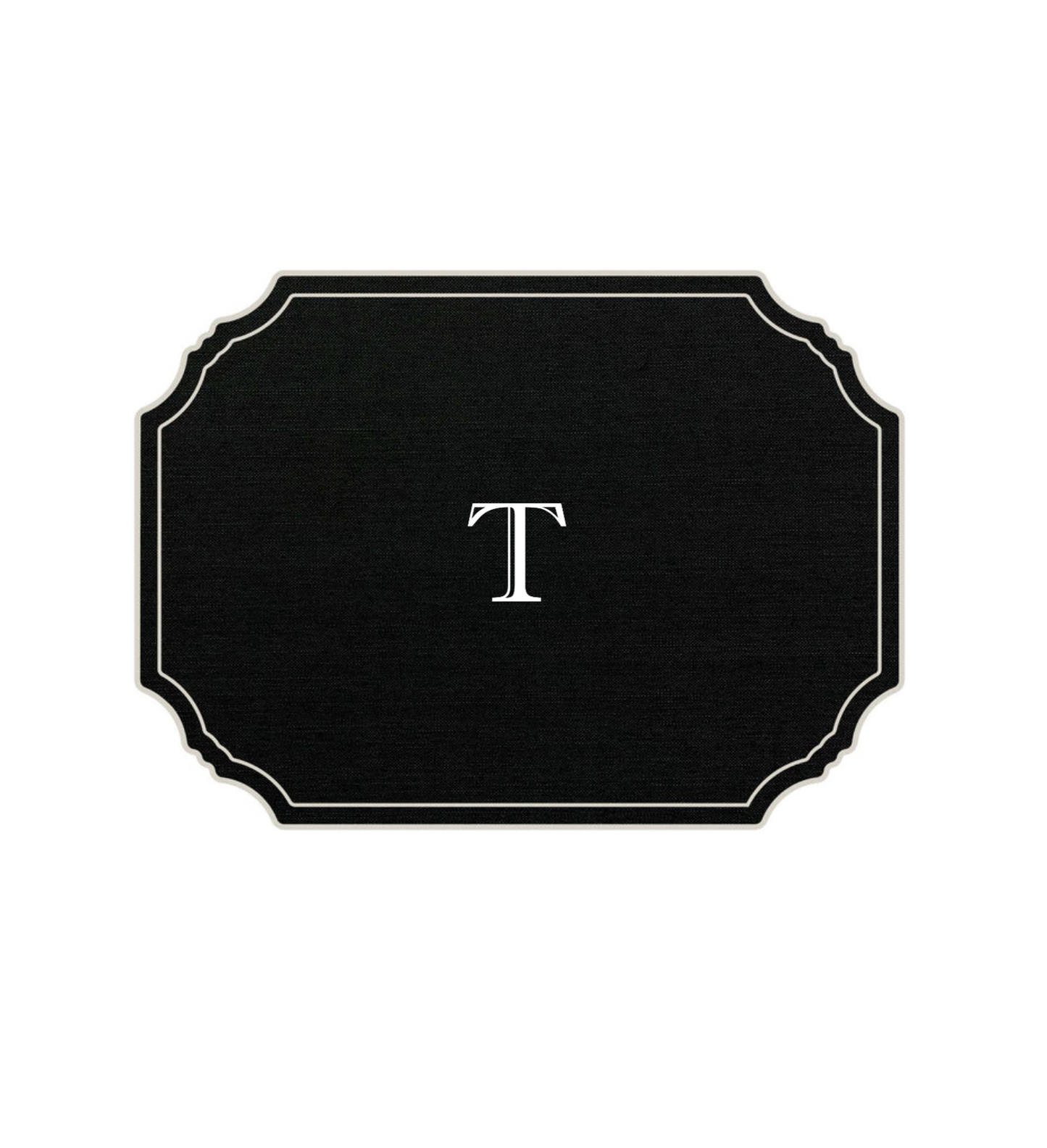 BLACK PLACEMAT - MODERN ALPHABET
