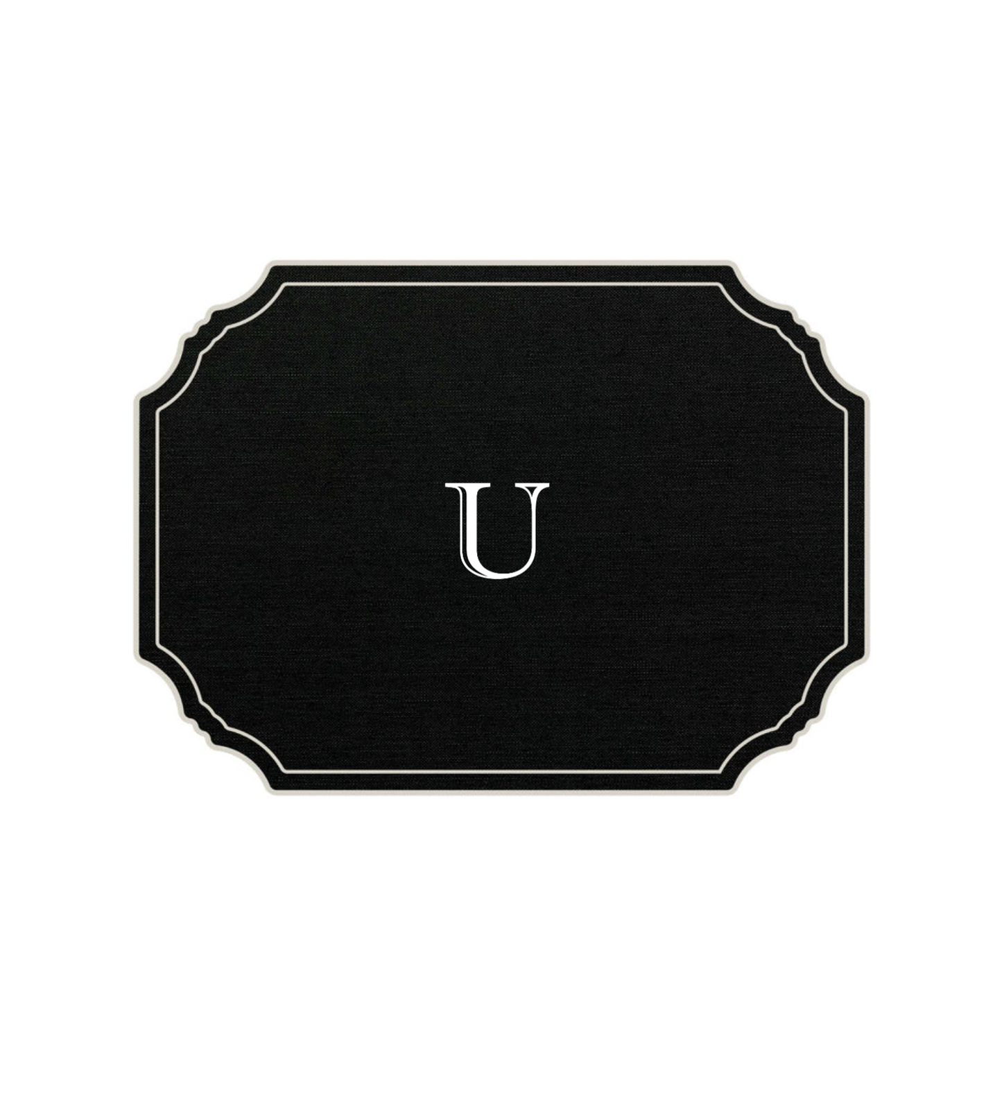 BLACK PLACEMAT - MODERN ALPHABET