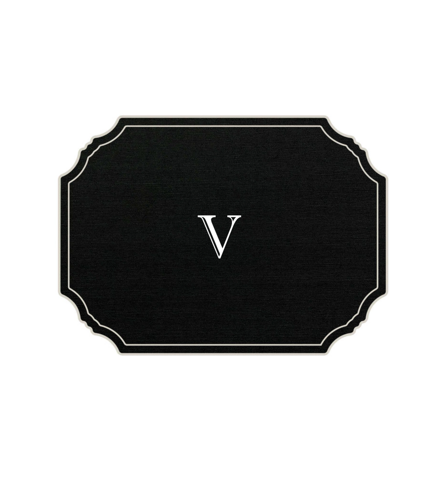 BLACK PLACEMAT - MODERN ALPHABET