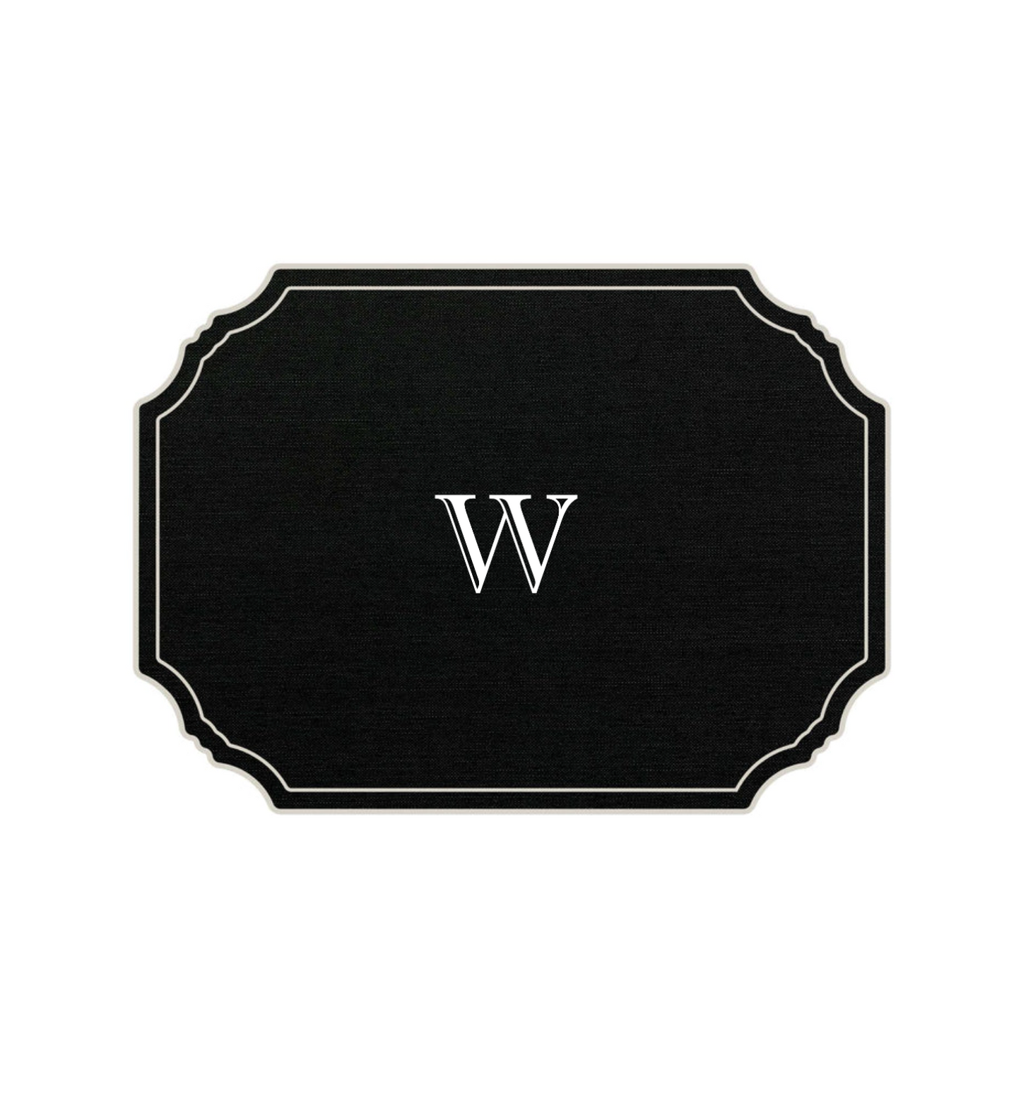 BLACK PLACEMAT - MODERN ALPHABET