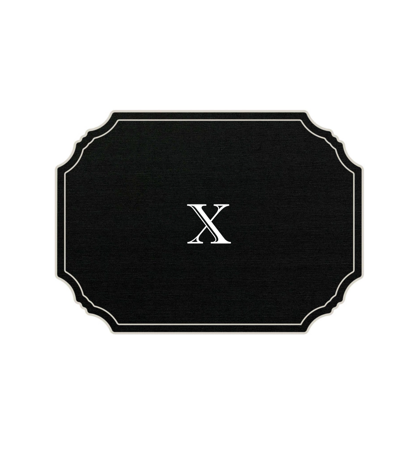 BLACK PLACEMAT - MODERN ALPHABET