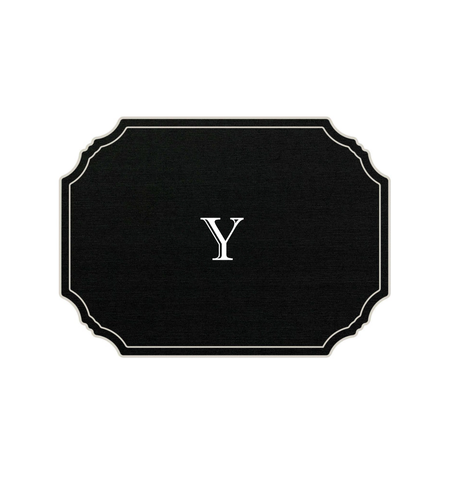 BLACK PLACEMAT - MODERN ALPHABET