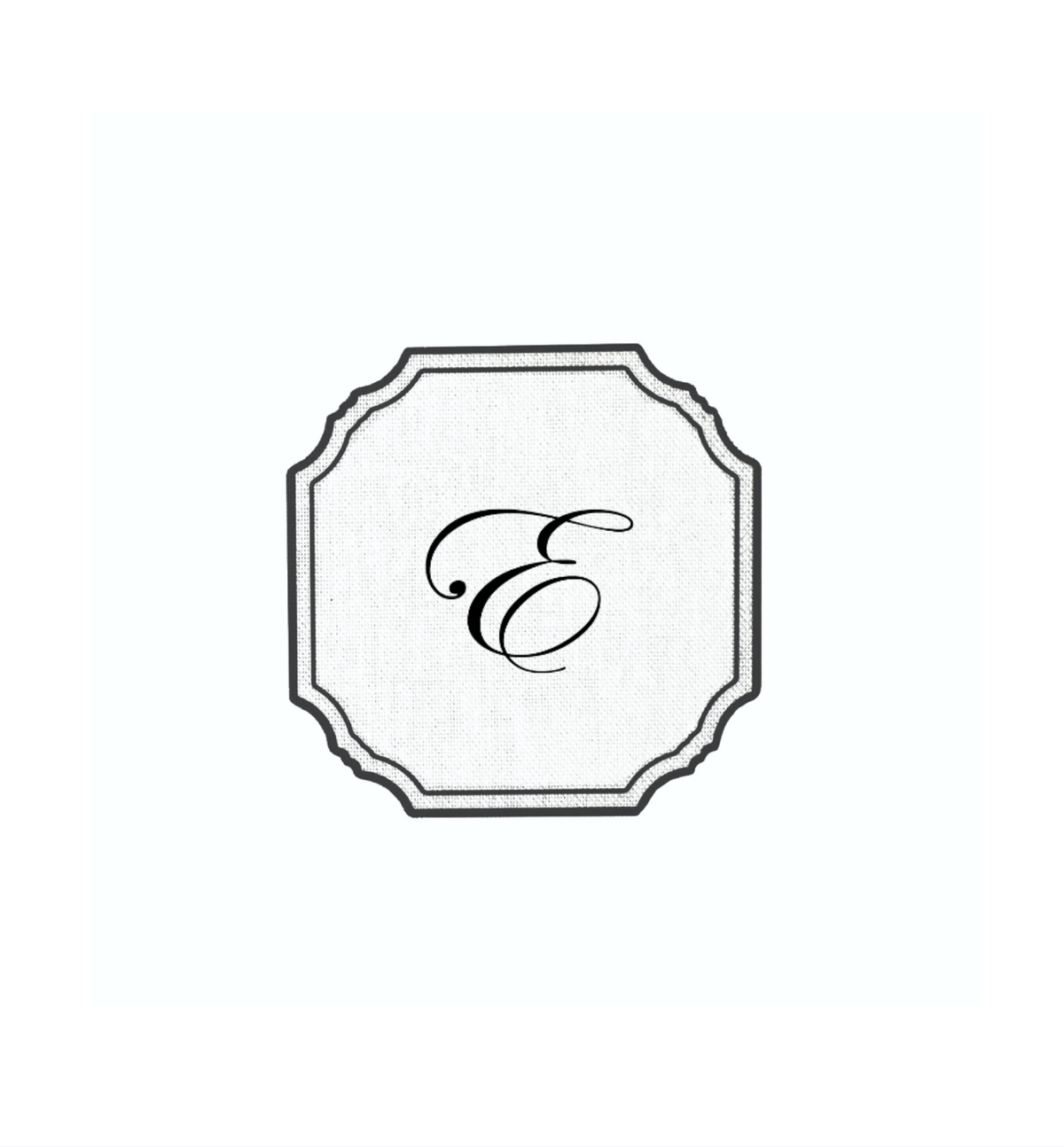 WHITE COASTER - CLASSIC ALPHABET