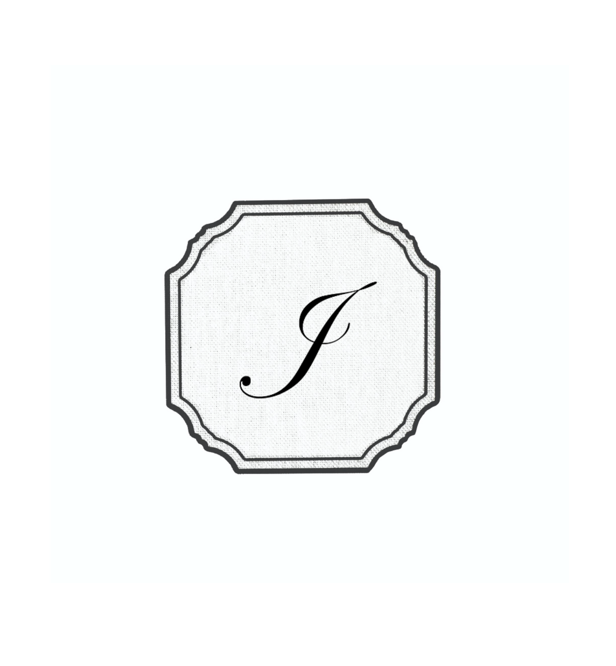 WHITE COASTER - CLASSIC ALPHABET