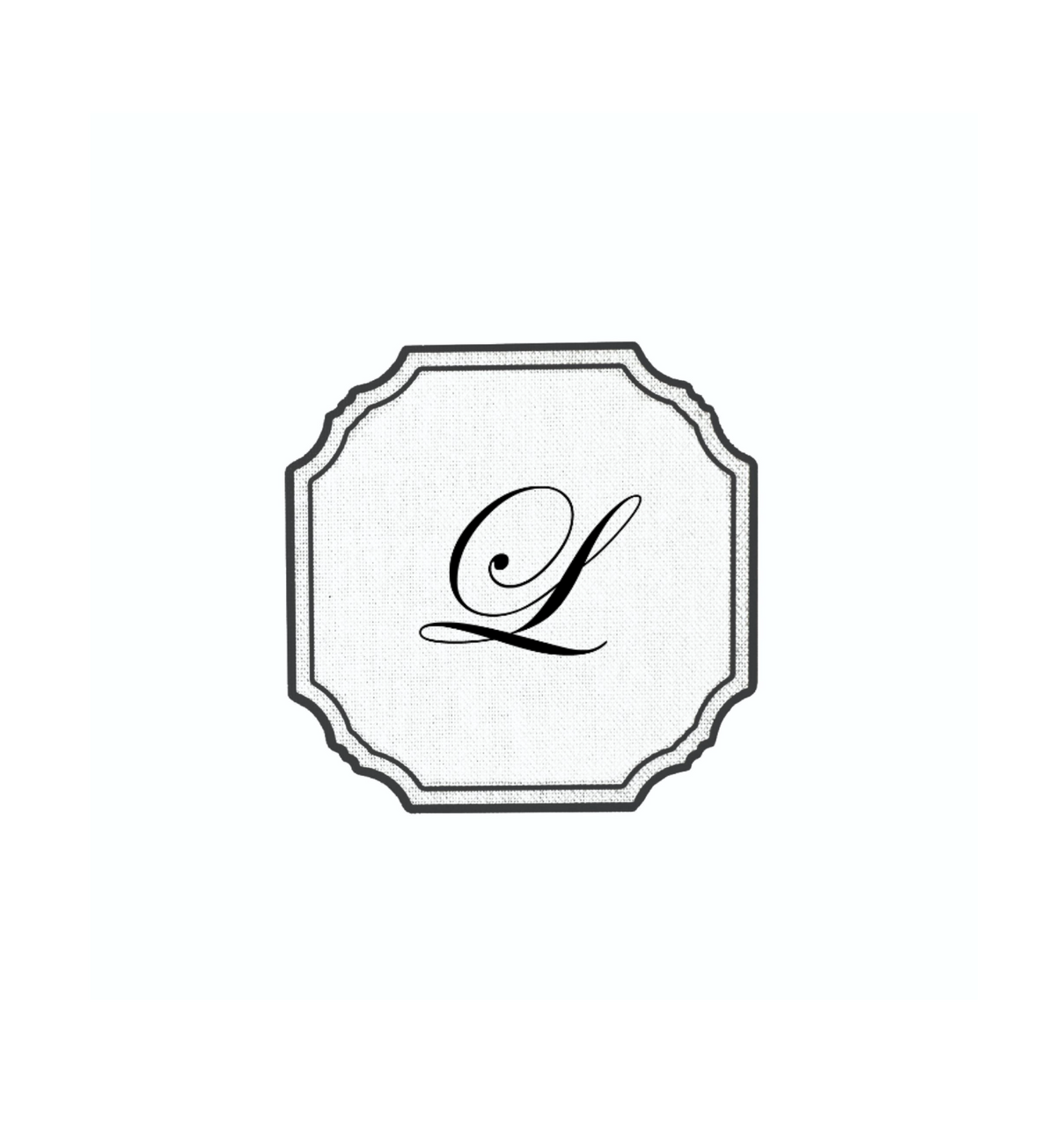WHITE COASTER - CLASSIC ALPHABET