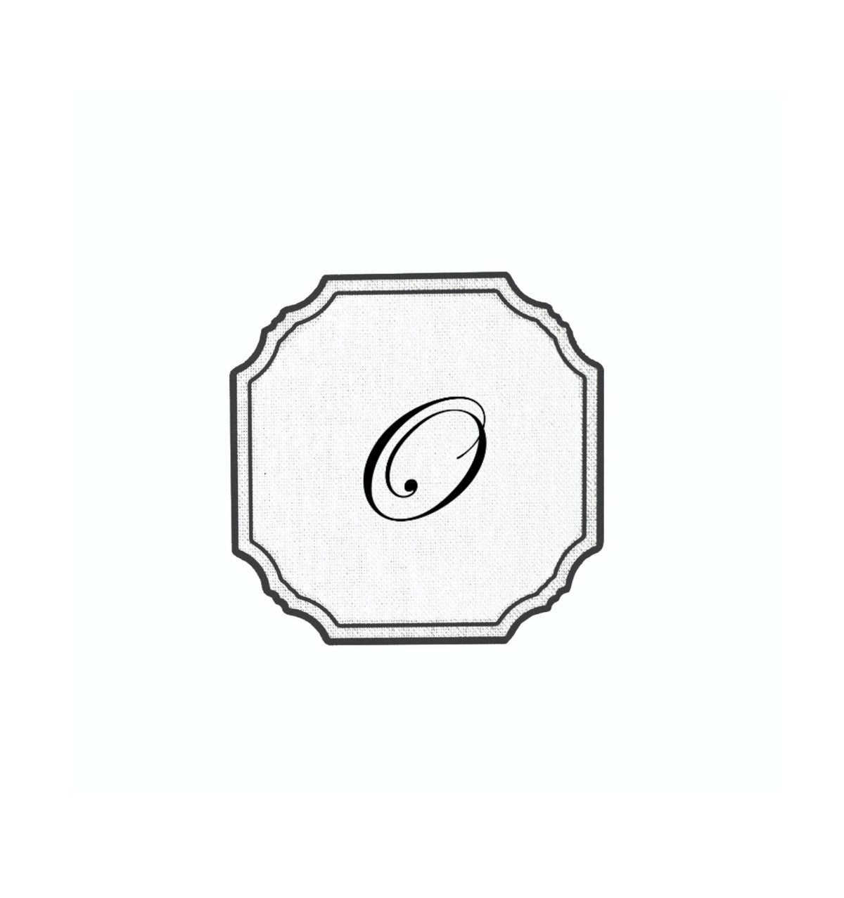 WHITE COASTER - CLASSIC ALPHABET