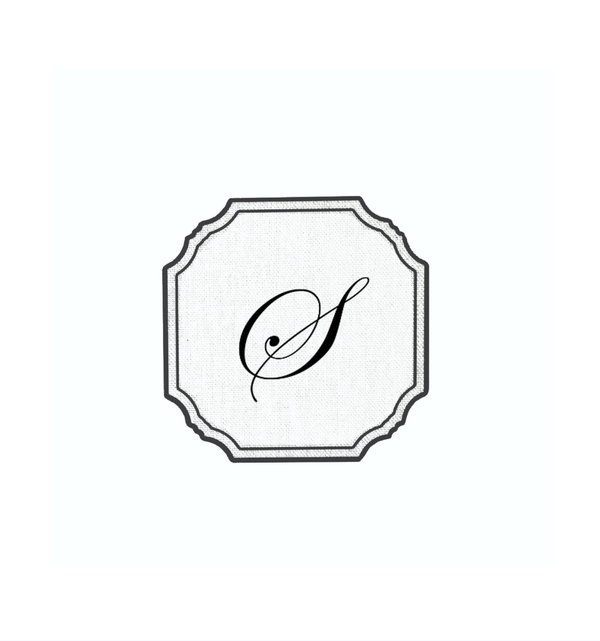 WHITE COASTER - CLASSIC ALPHABET