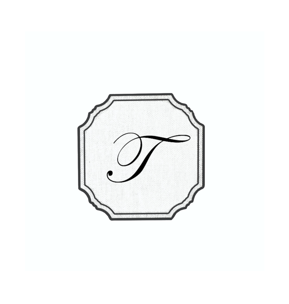 WHITE COASTER - CLASSIC ALPHABET