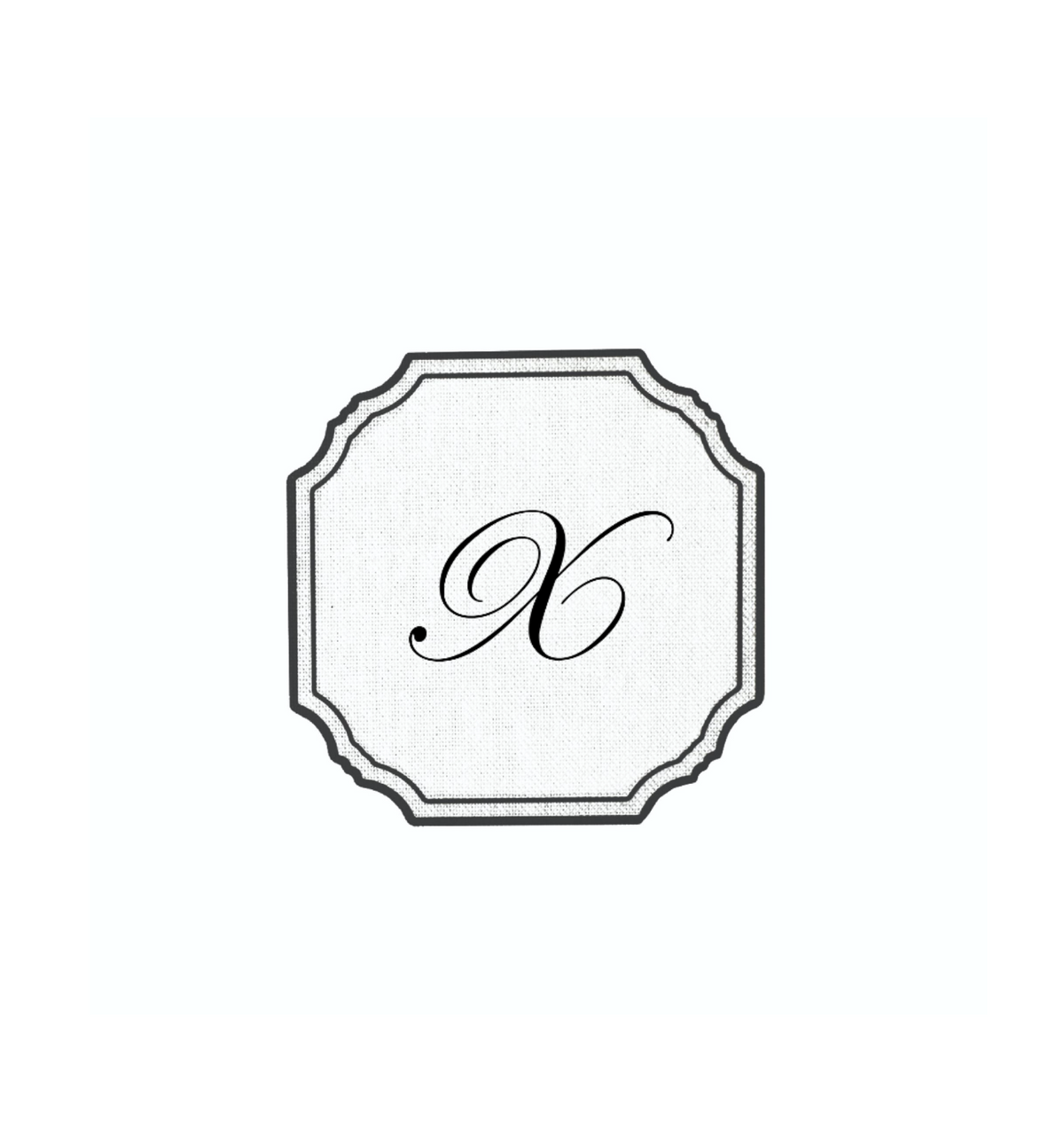 WHITE COASTER - CLASSIC ALPHABET