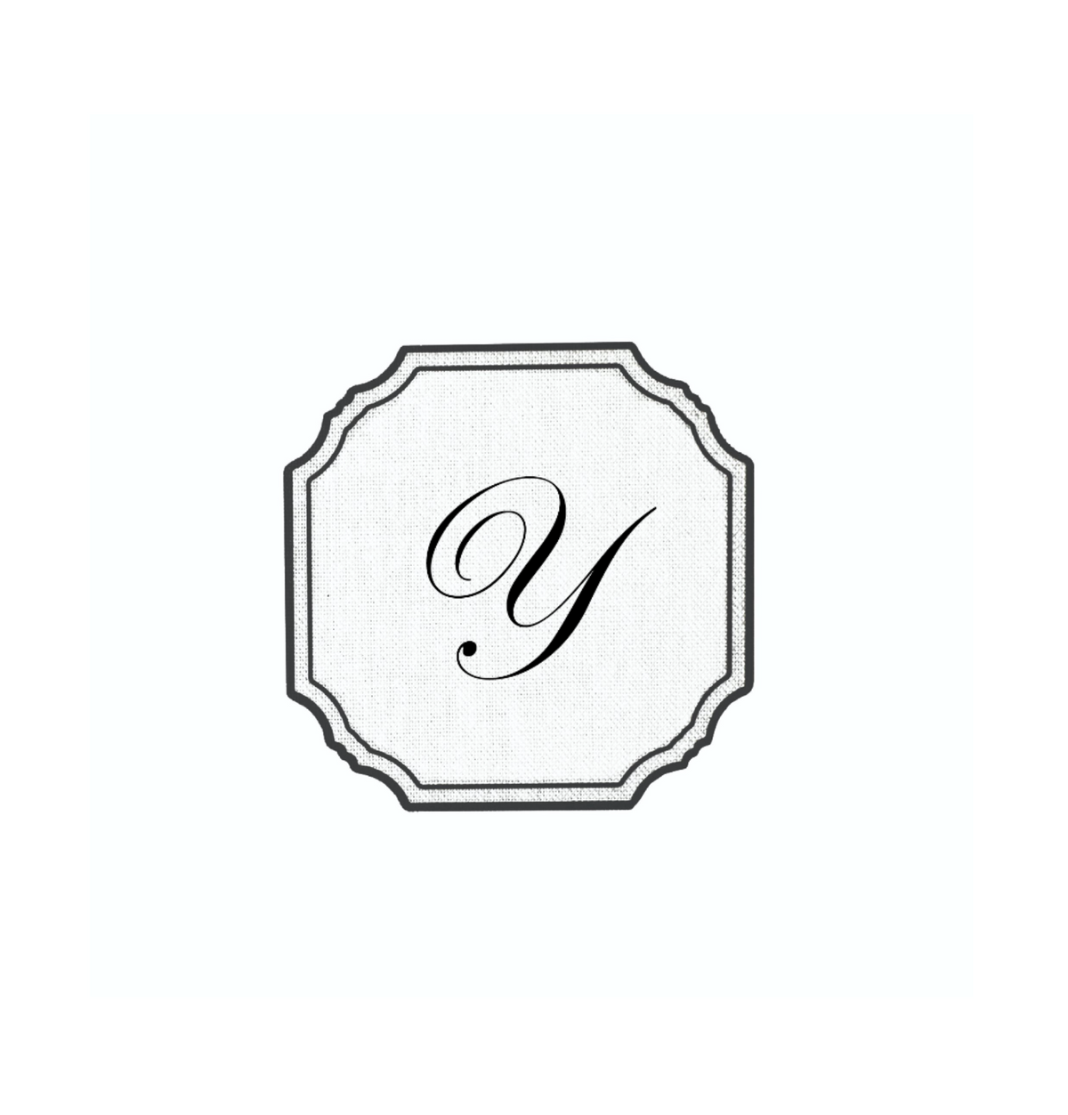 WHITE COASTER - CLASSIC ALPHABET